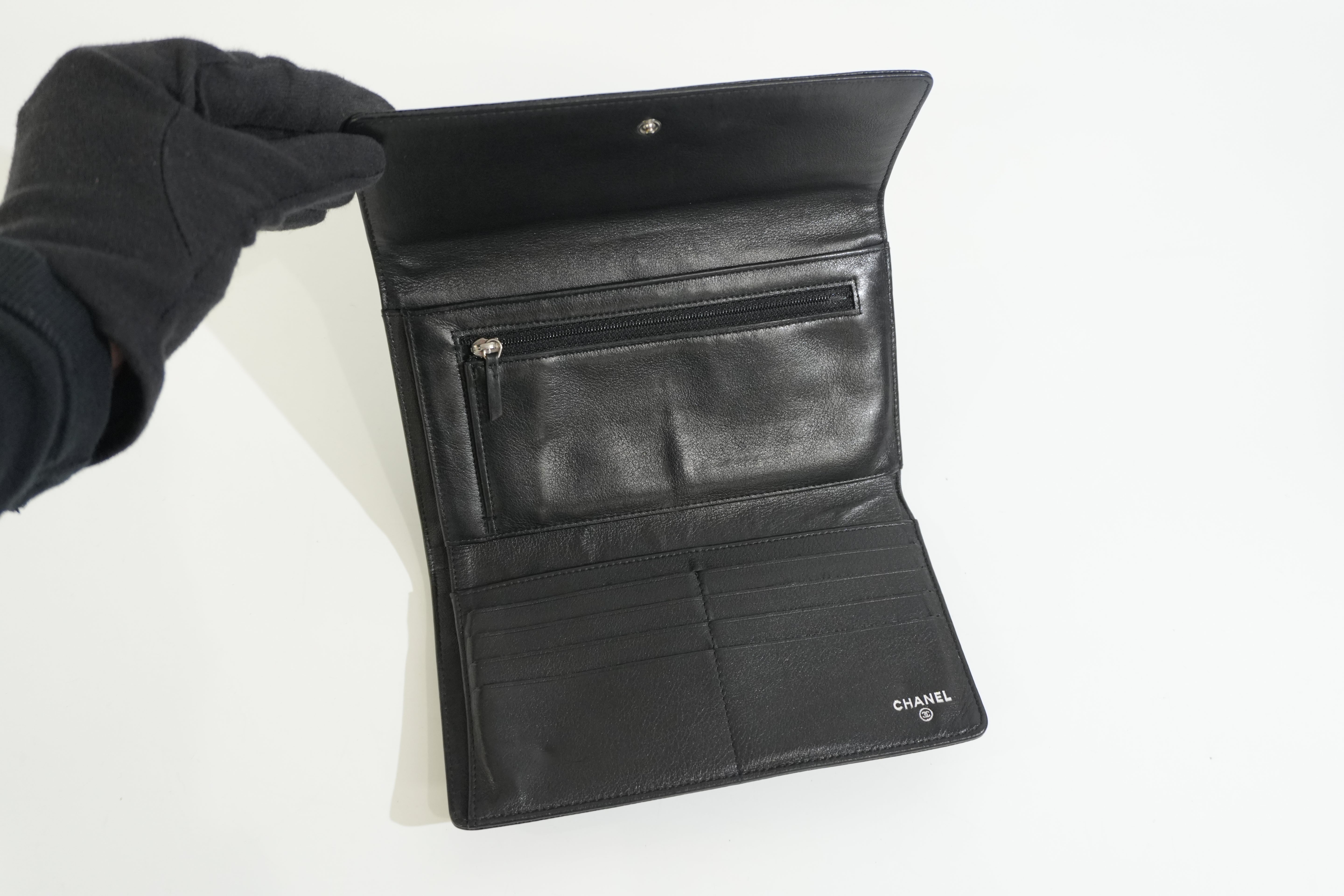 Pre-owned Chanel Caviar Skin Organizer Black