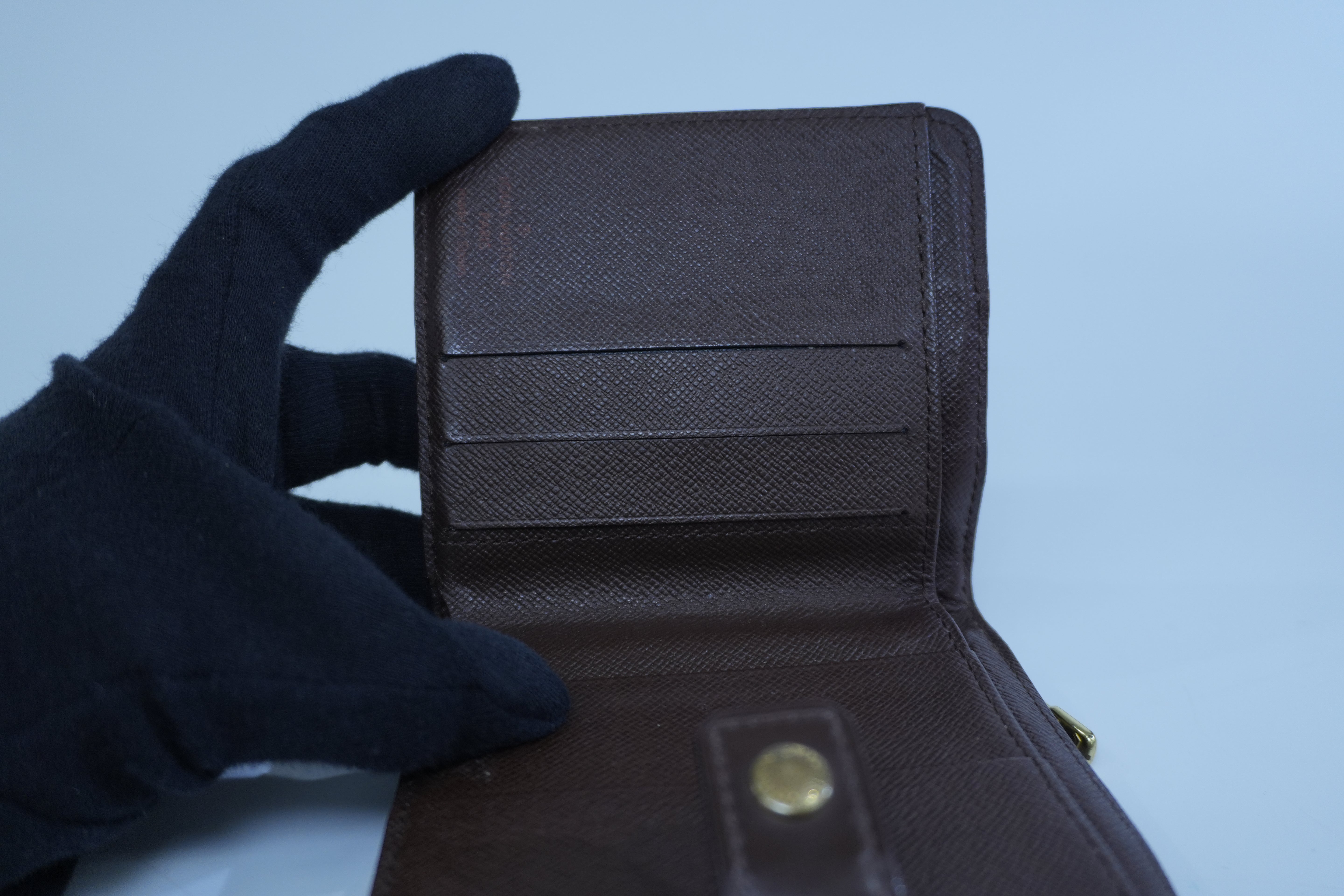 Pre-owned Louis Vuitton Damier Ebene Compact Wallet