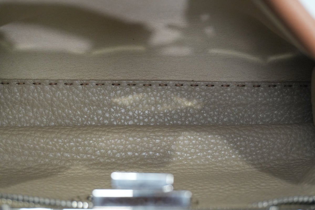 Pre-Owned Fendi Two Way Peek A Boo Shoulder Bag Brown