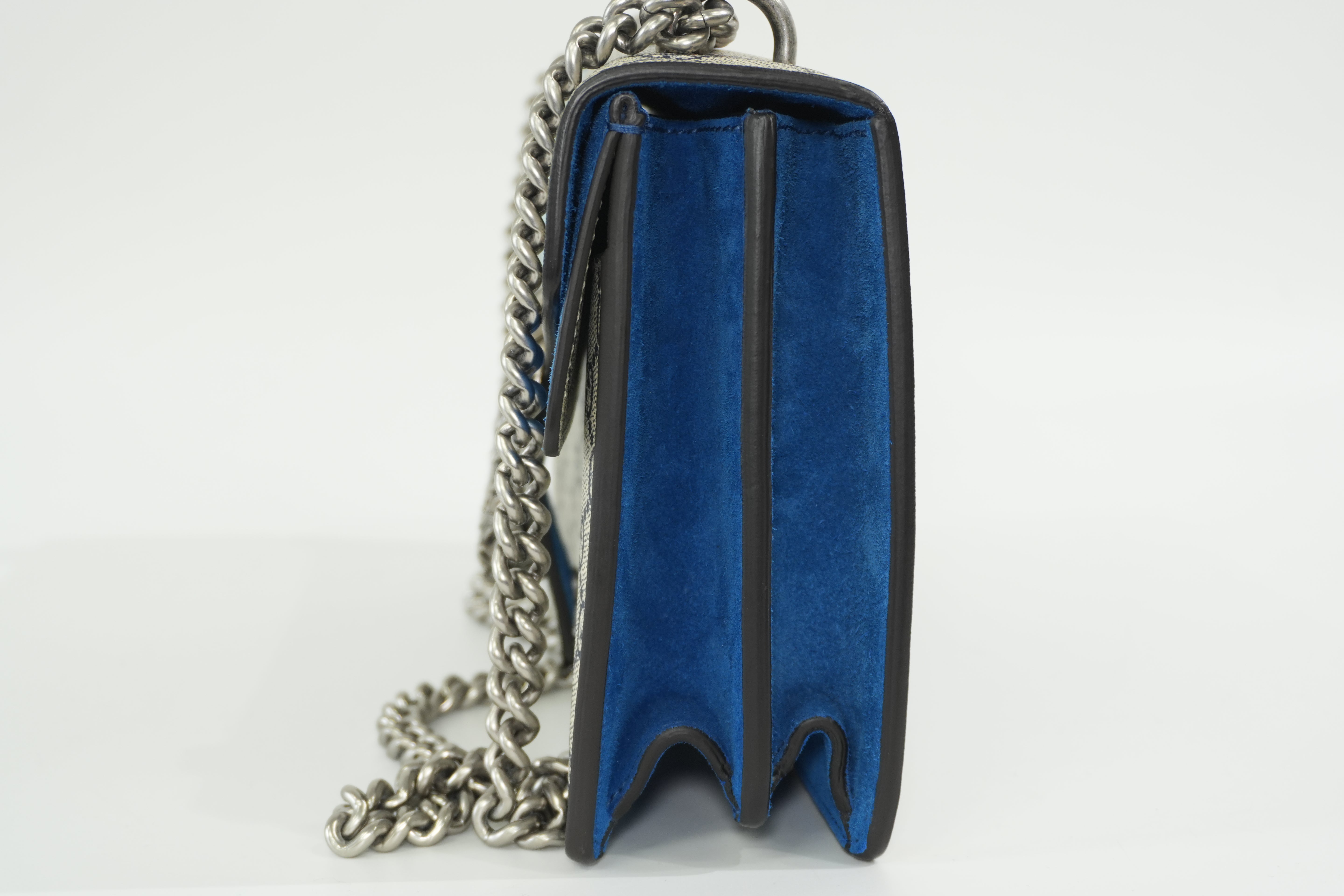 Pre-owned Gucci Dionysus Blooms Chain Shoulder Bag Blue