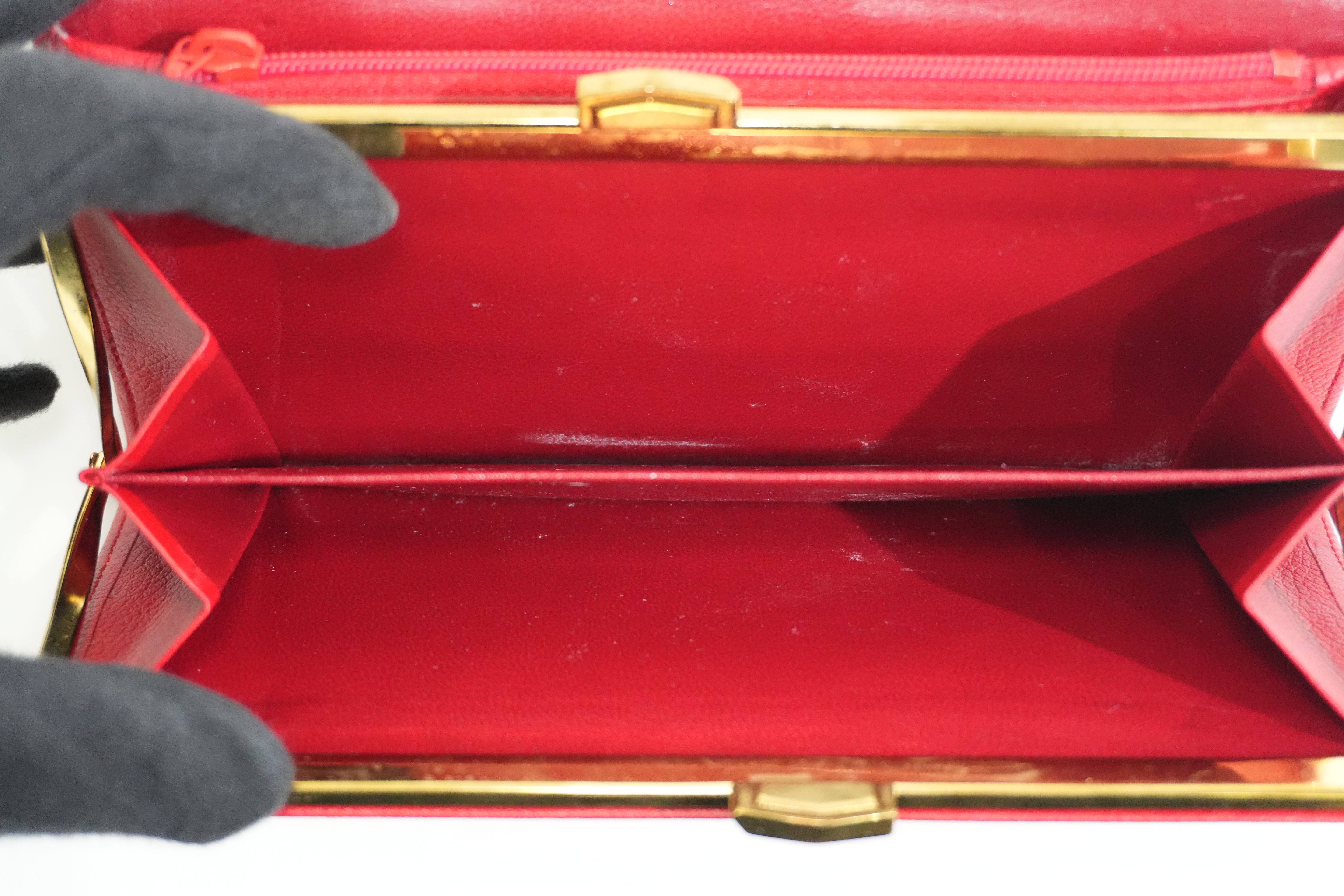 Pre-owned Saint Laurent Long Wallet Red