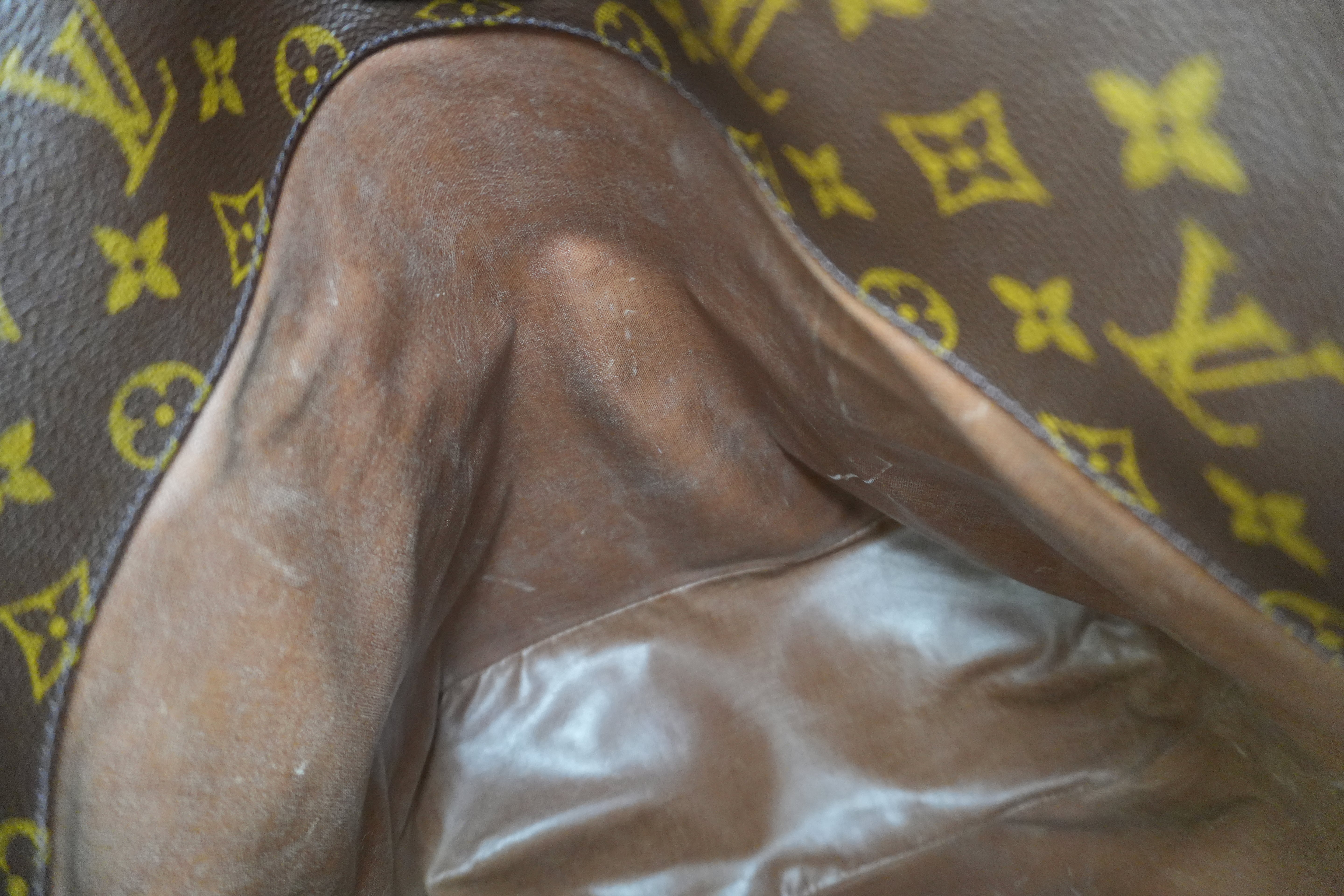 Louis Vuitton Monogram Sac Shopping GM Shoulder Tote Bag Used