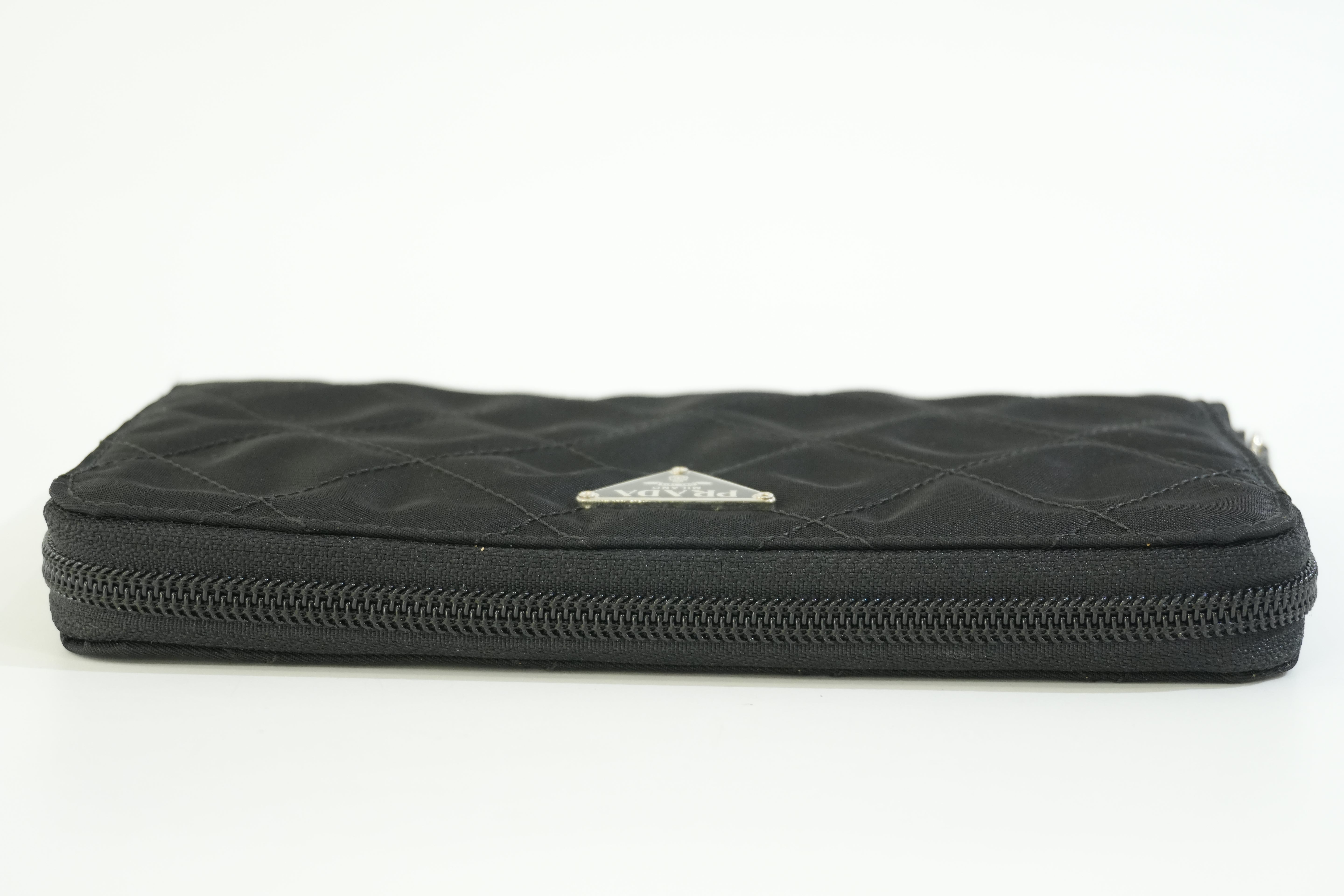 Pre-owned Prada Zippy Long Wallet Black