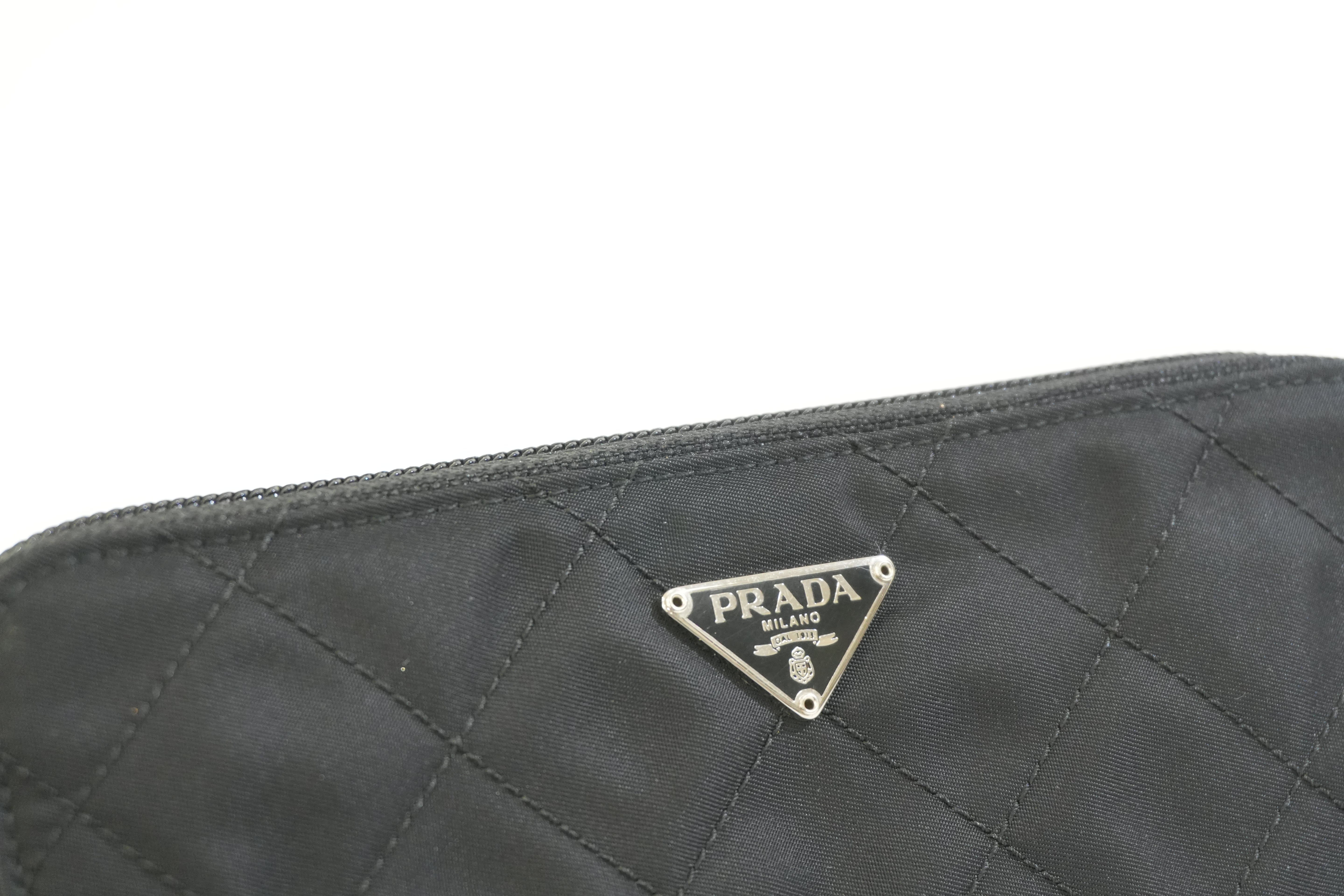 Pre-owned Prada Zippy Long Wallet Black