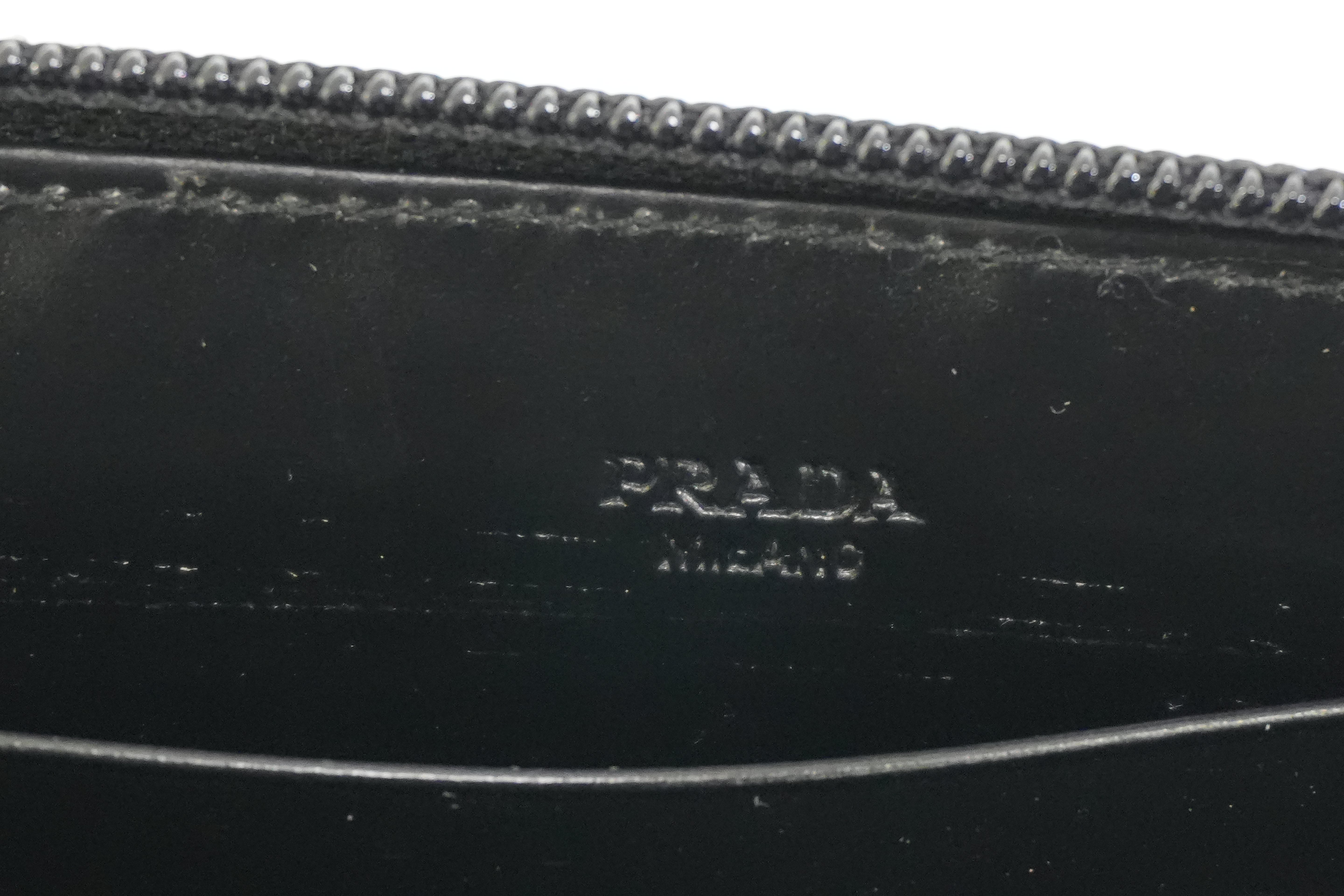 Pre-owned Prada Zippy Long Wallet Black