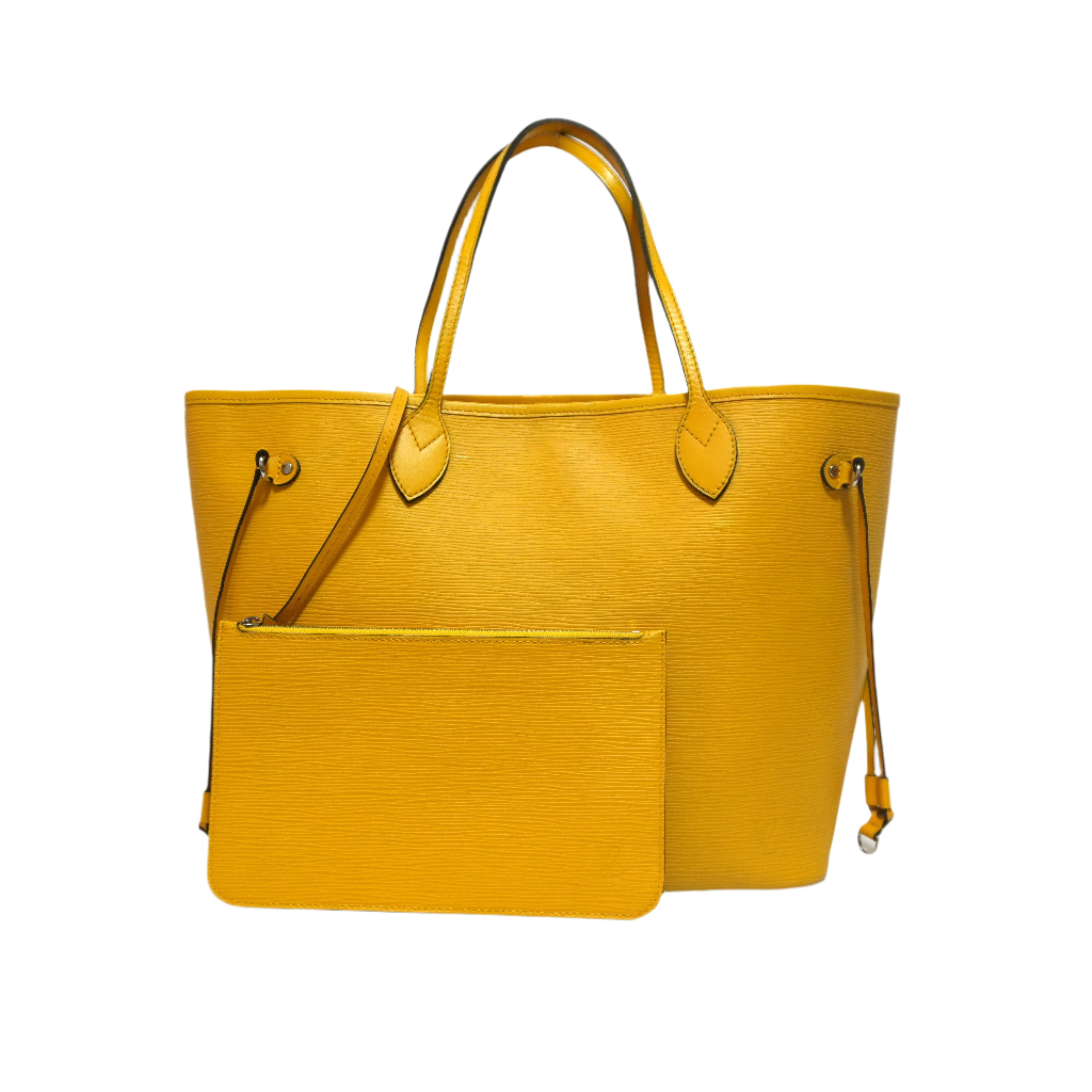 Louis Vuitton Epin Neverfull MM Shoulder Tote Bag Yellow Used