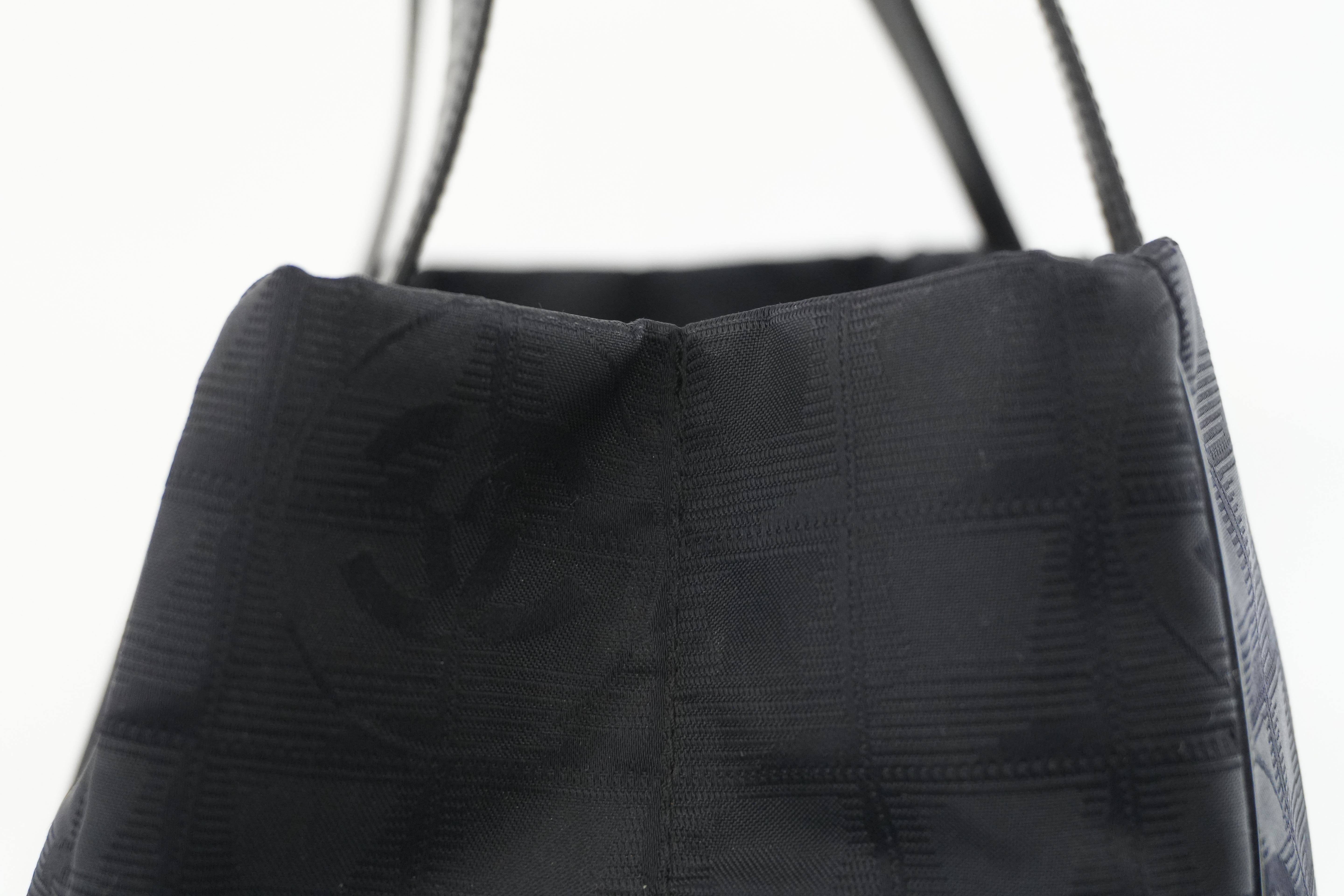 Chanel New Travel Line Tote Bag Black Used