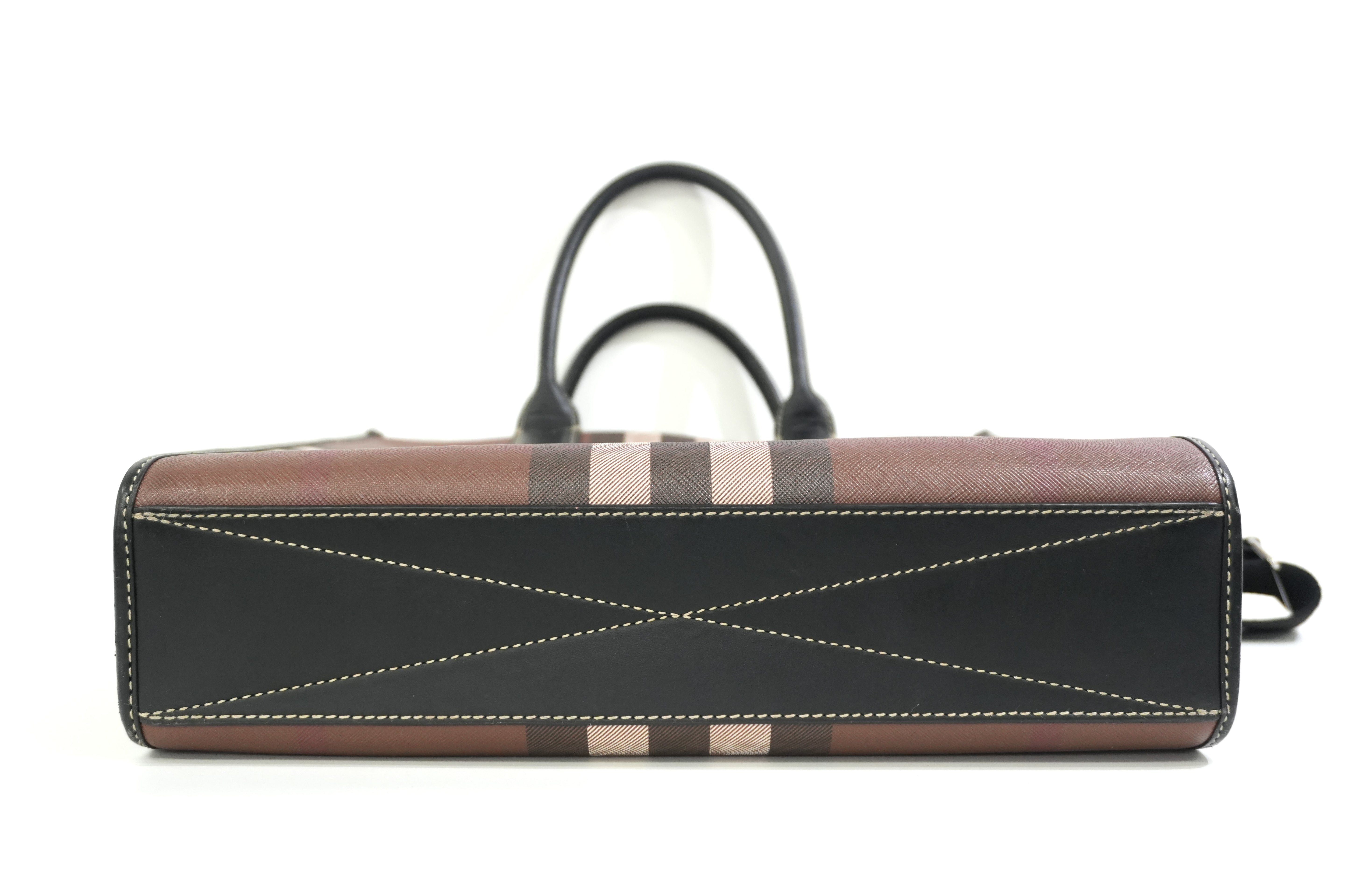 Pre-owned Burberry Two Way Denny Tote Bag Brown