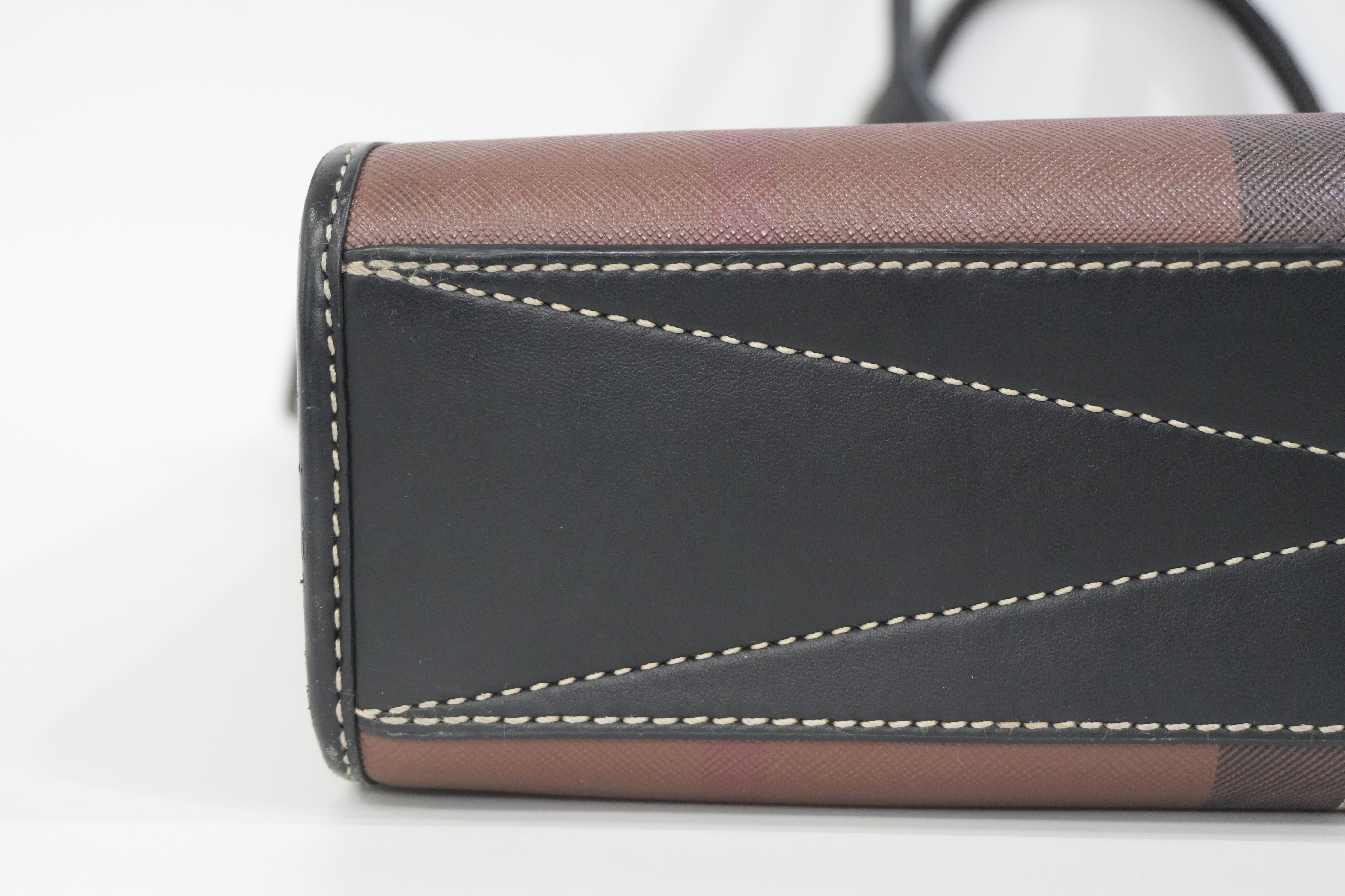 Pre-owned Burberry Two Way Denny Tote Bag Brown