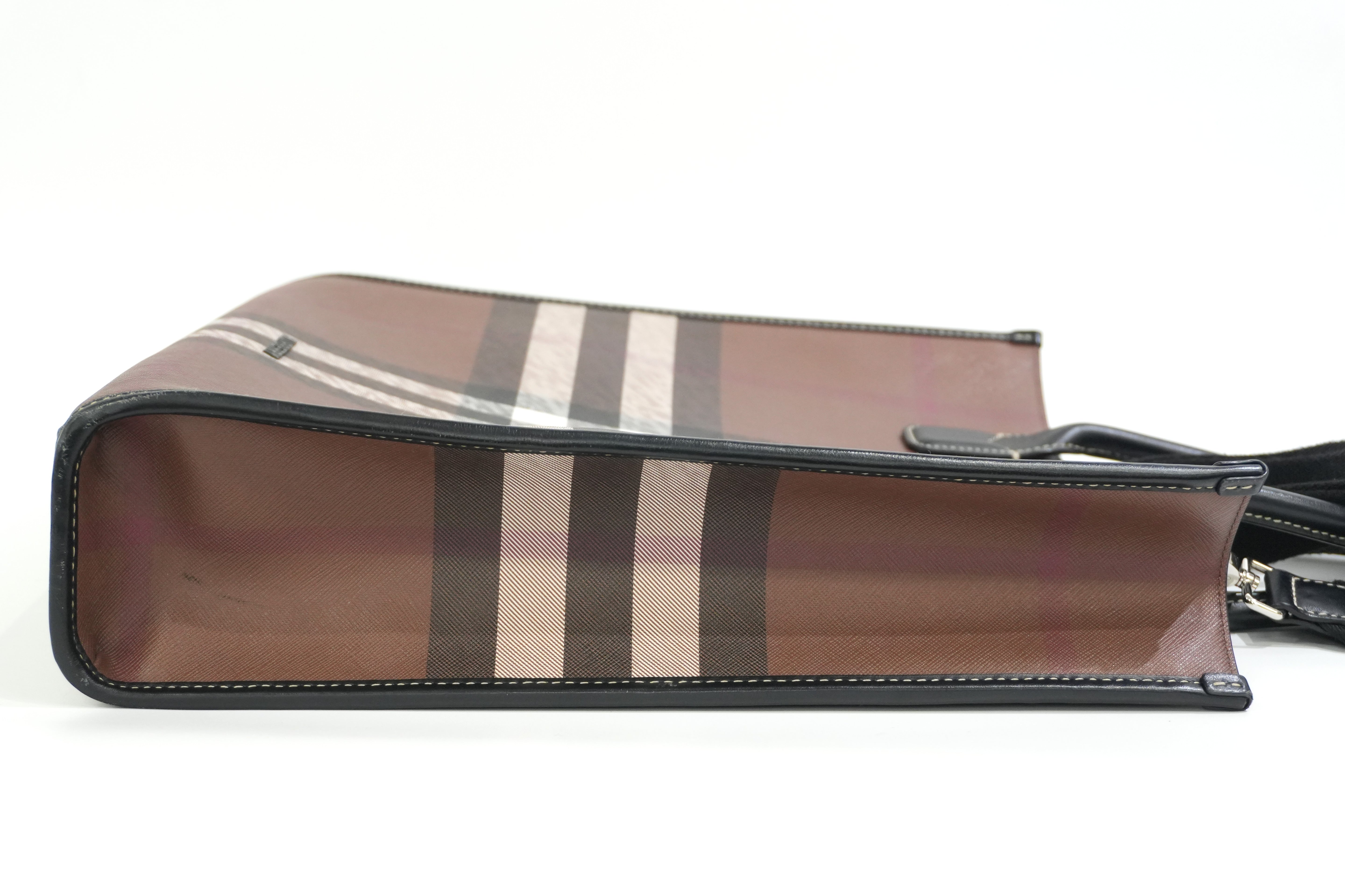Pre-owned Burberry Two Way Denny Tote Bag Brown