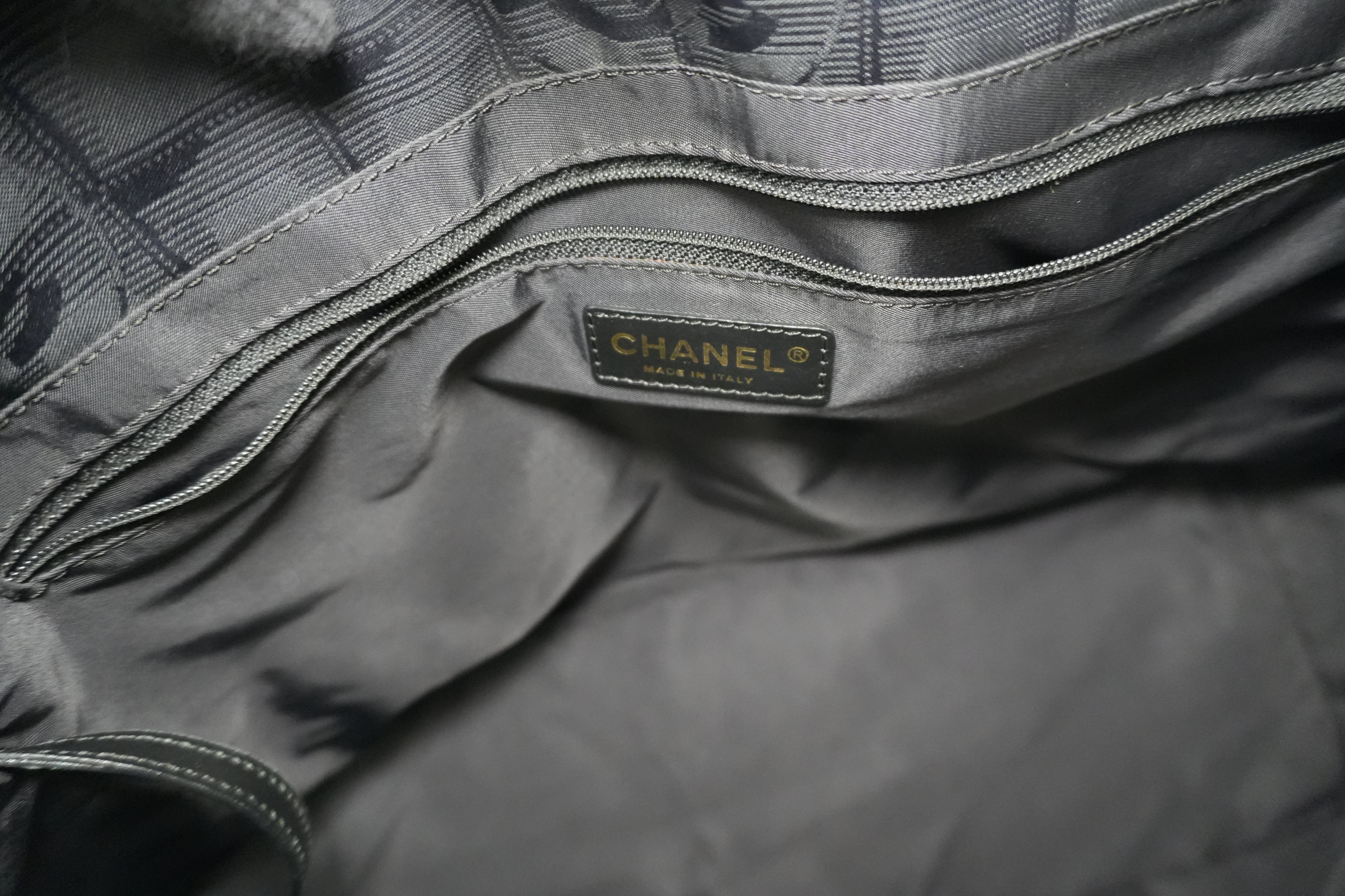 Chanel New Travel Line Tote Bag Black Used