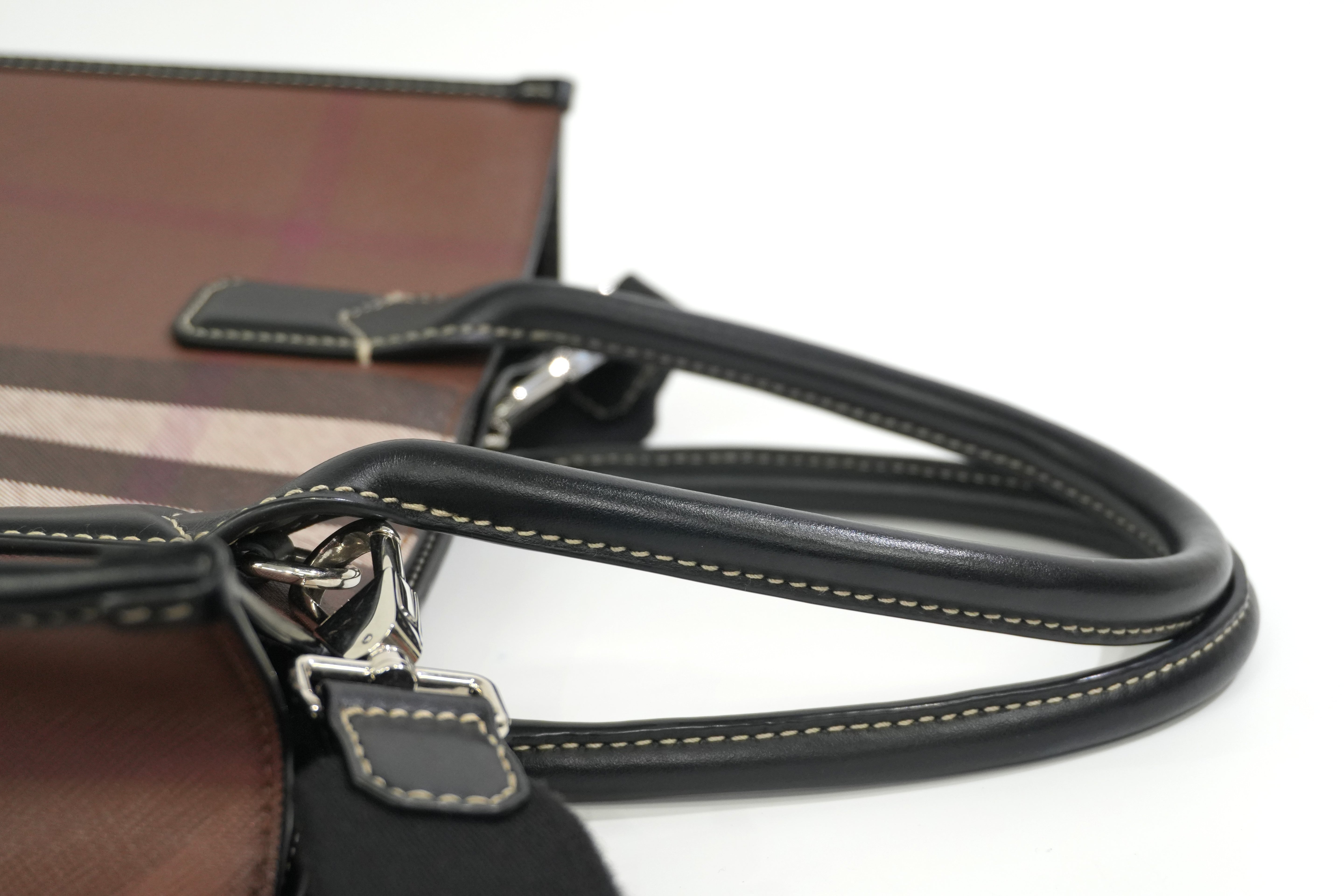 Pre-owned Burberry Two Way Denny Tote Bag Brown