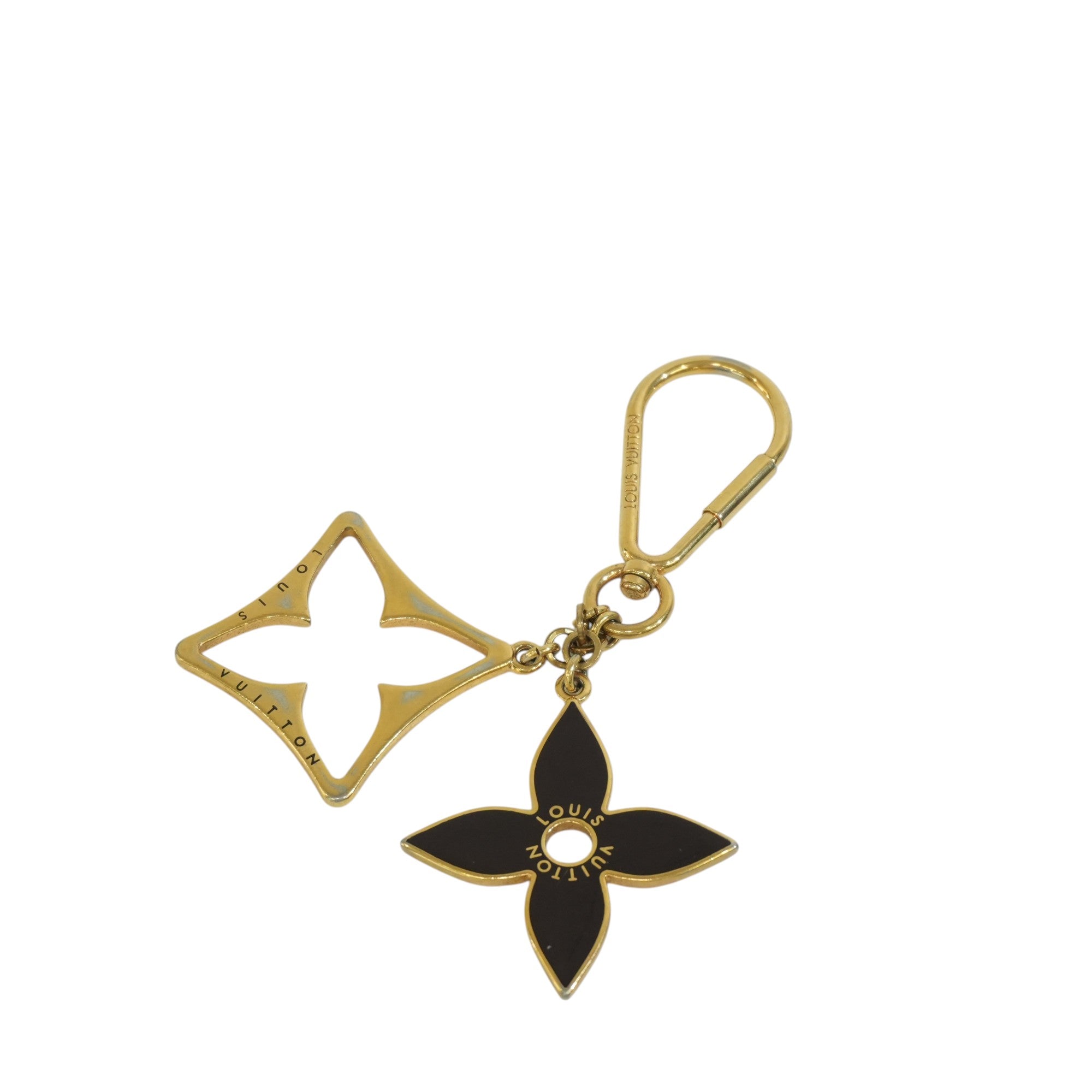 Pre-owned Louis Vuitton Flower Bag Charm Gold