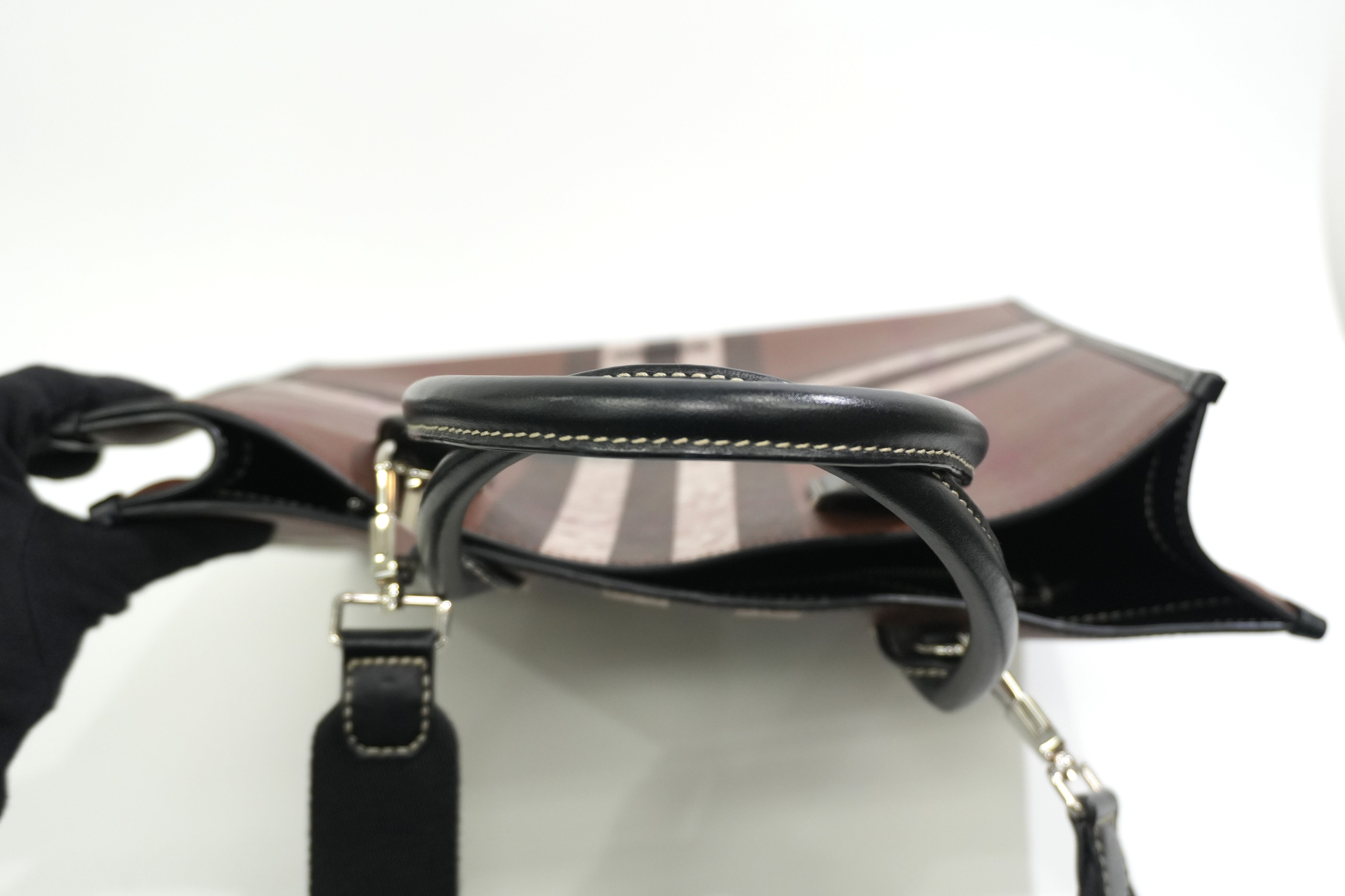 Pre-owned Burberry Two Way Denny Tote Bag Brown