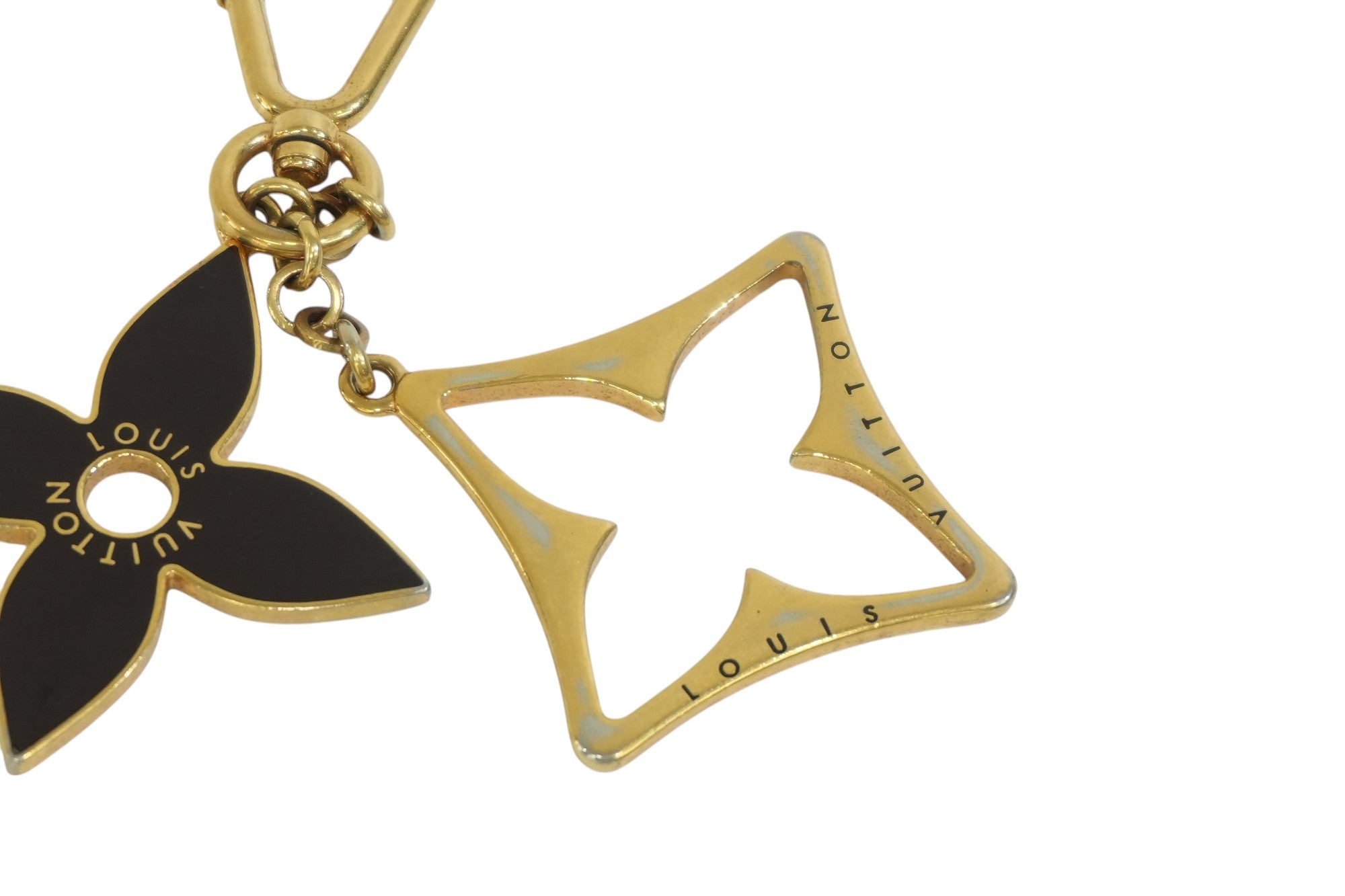 Pre-owned Louis Vuitton Flower Bag Charm Gold