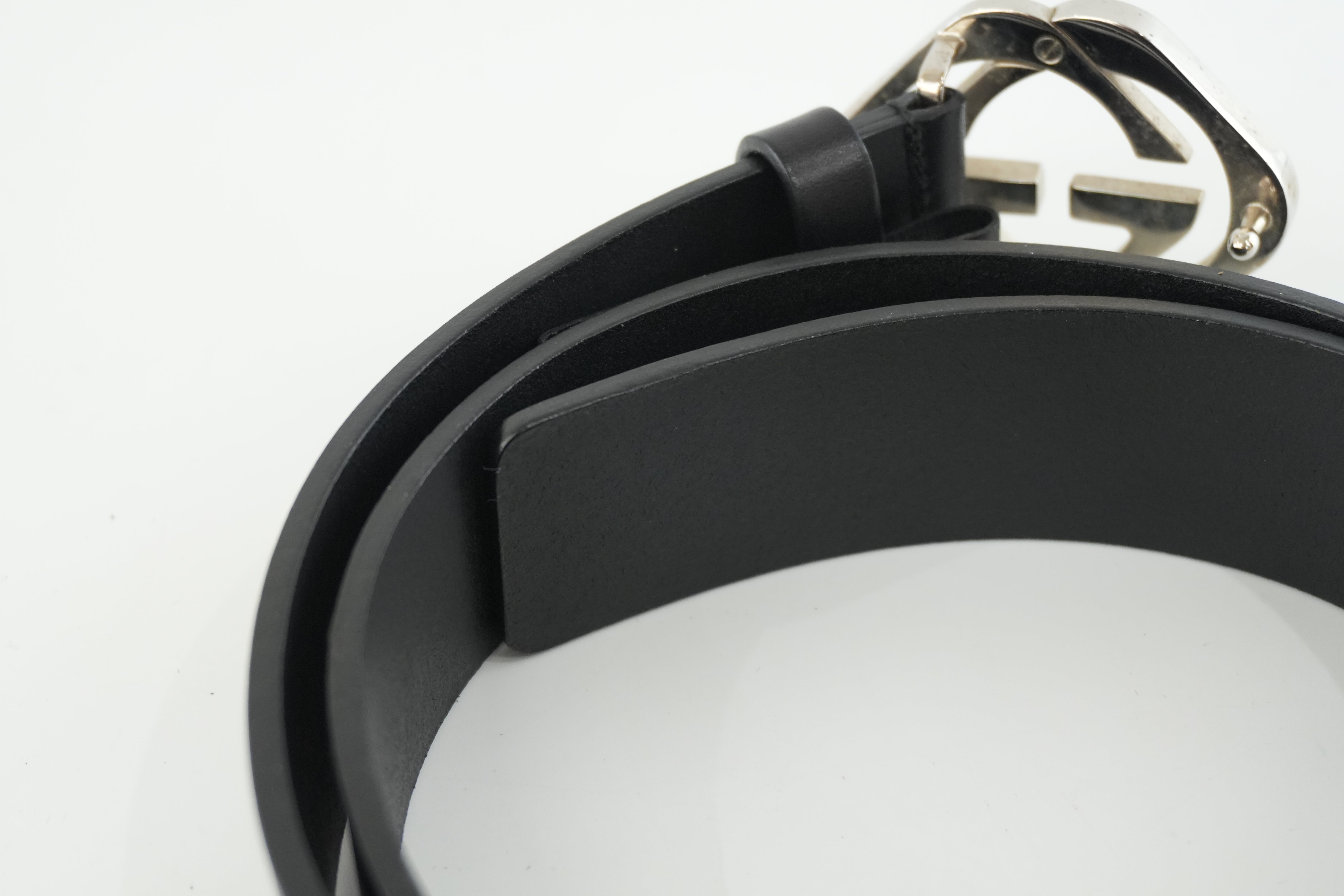 Pre-owned Gucci Belt Leather Size 85