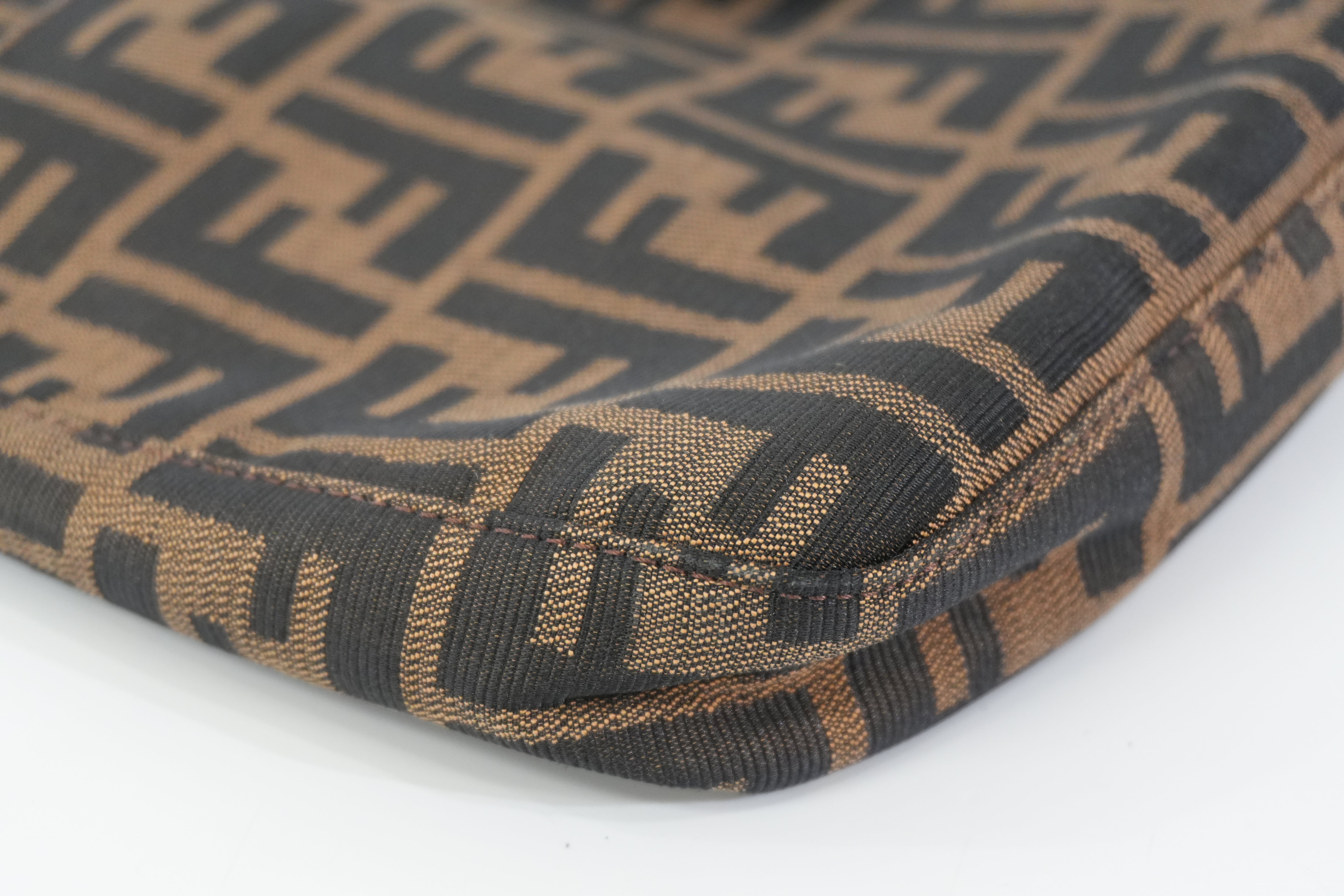 Pre-owned Fendi Zucca Shoulder Bag Brown