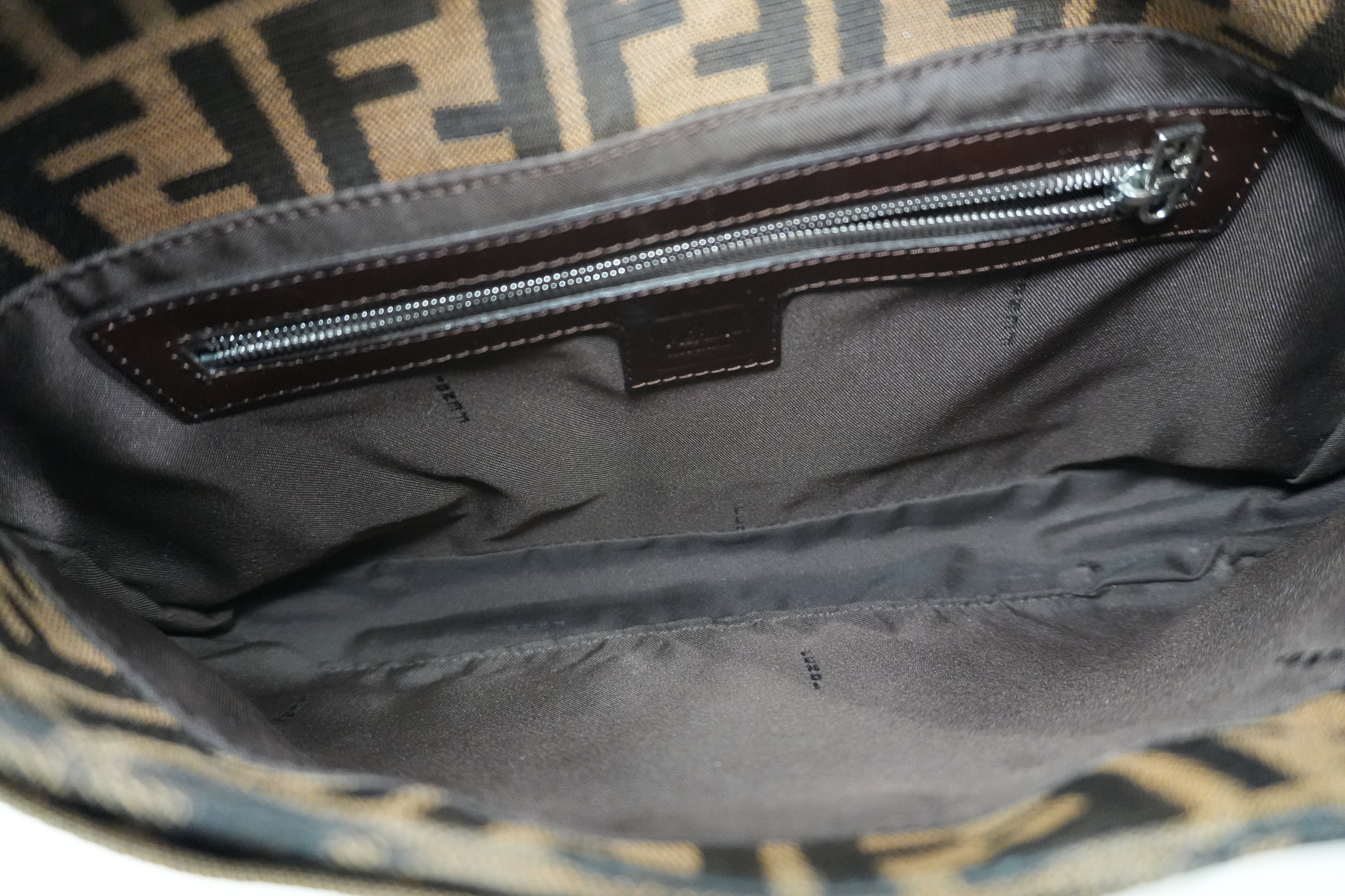 Pre-owned Fendi Zucca Shoulder Bag Brown