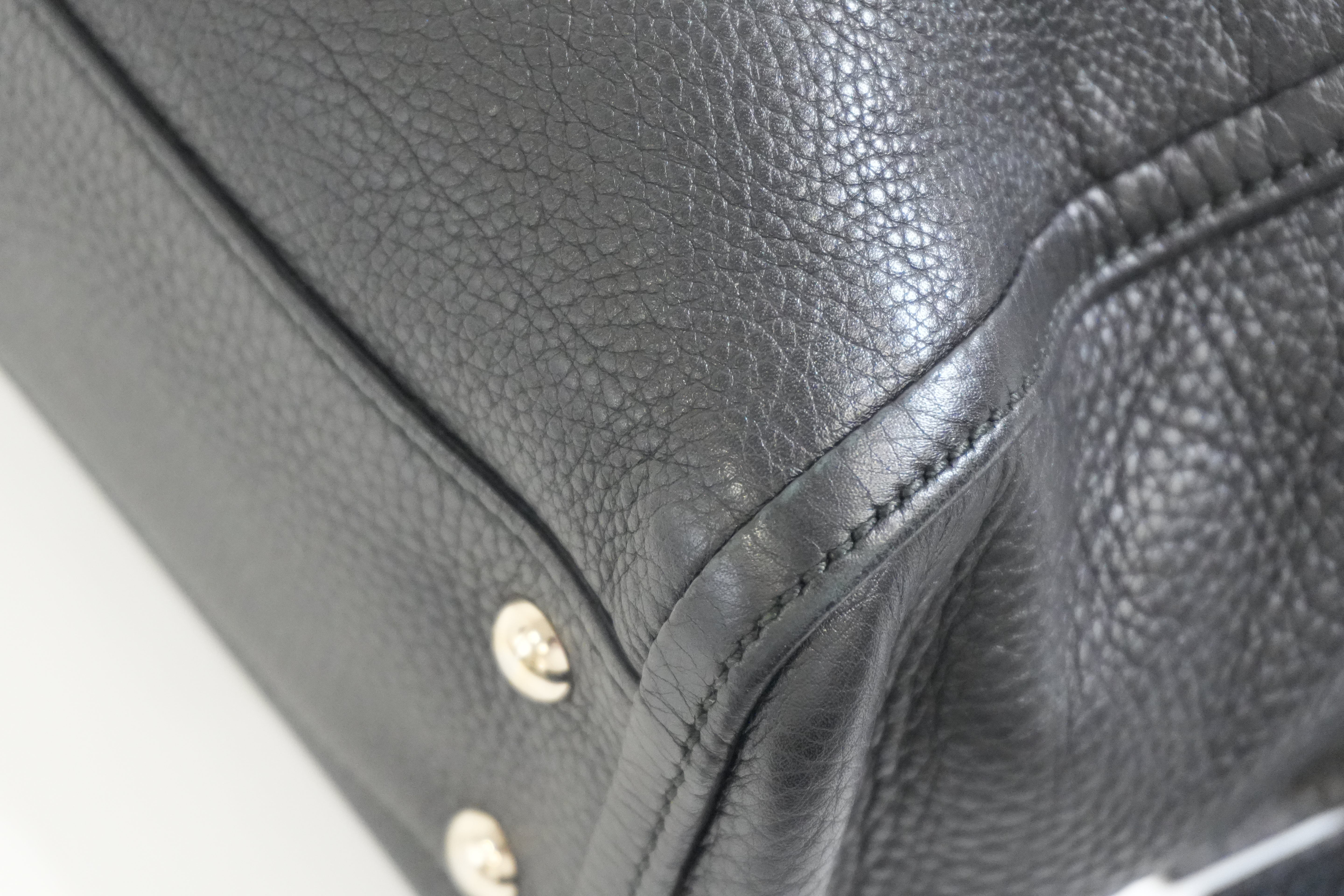 Pre-owned Gucci Soho Tote Bag Black