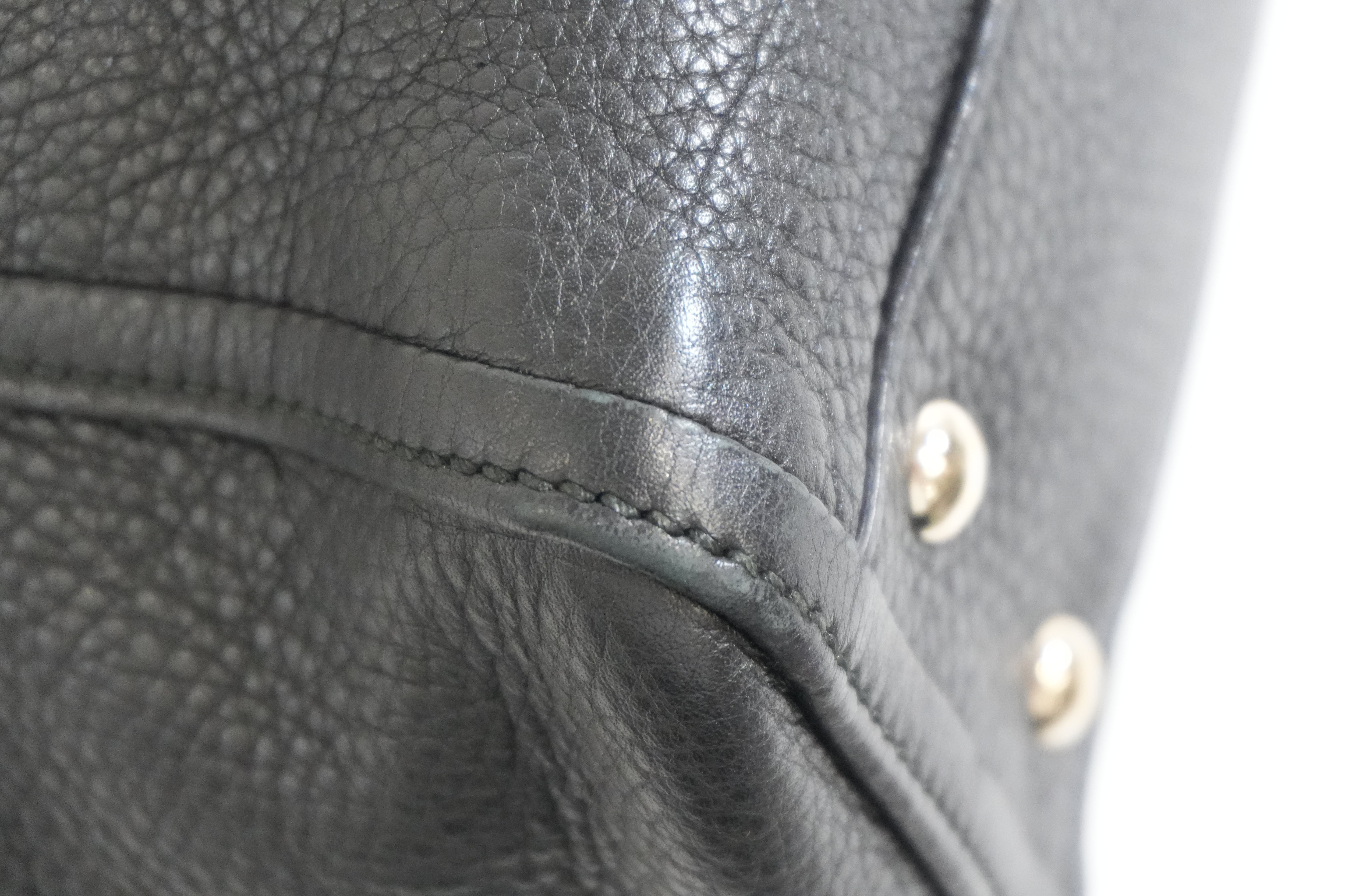 Pre-owned Gucci Soho Tote Bag Black