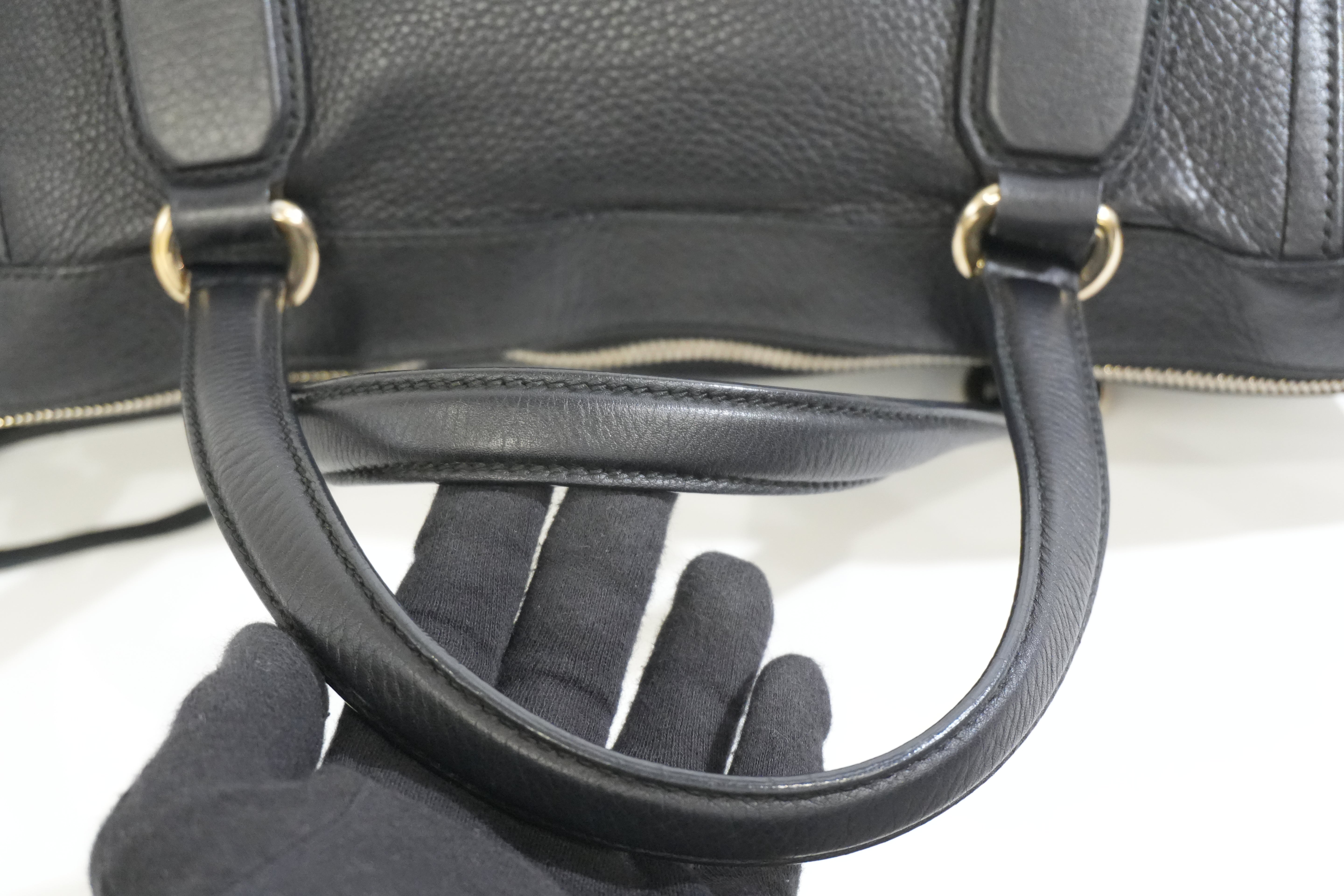 Pre-owned Gucci Soho Tote Bag Black