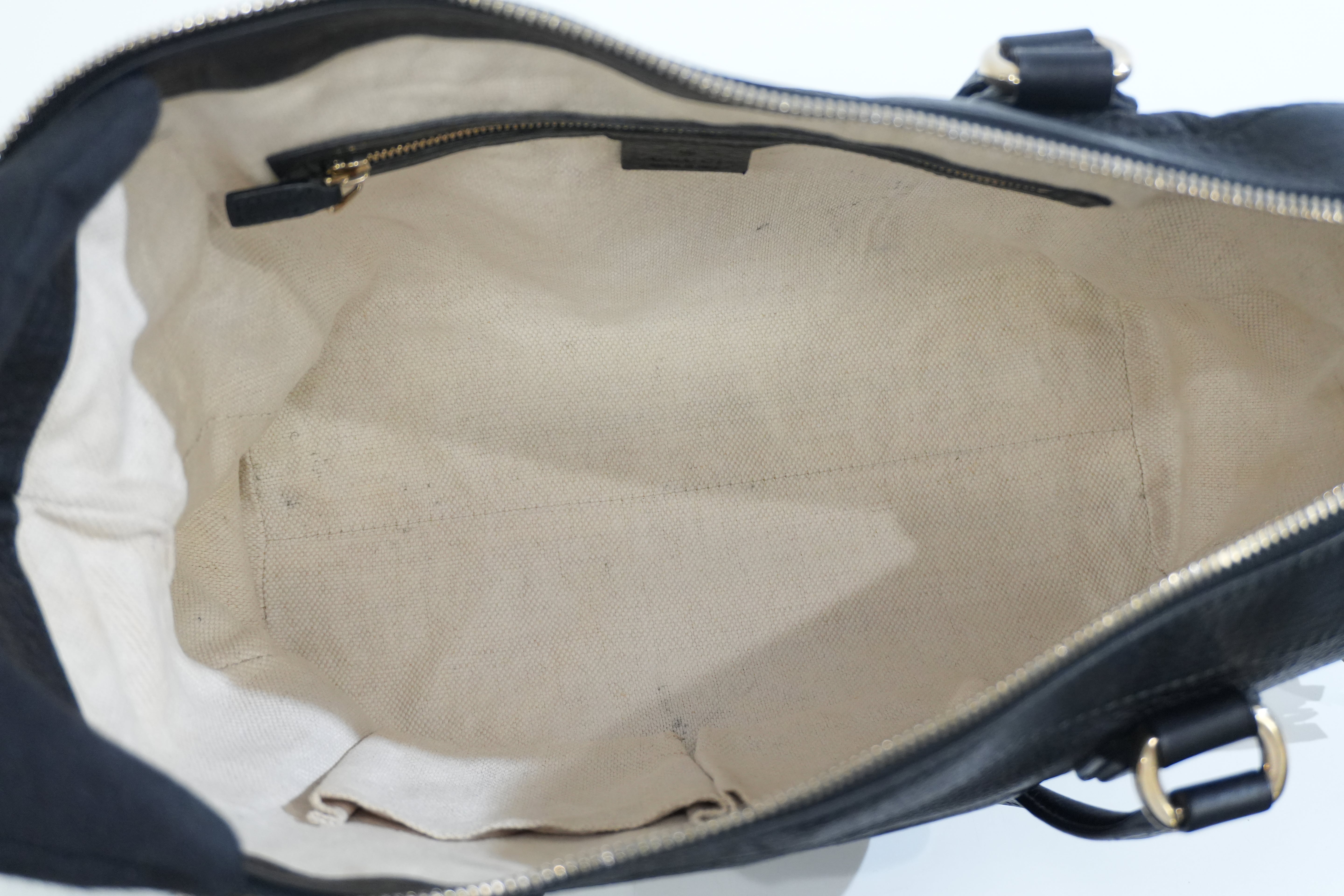 Pre-owned Gucci Soho Tote Bag Black