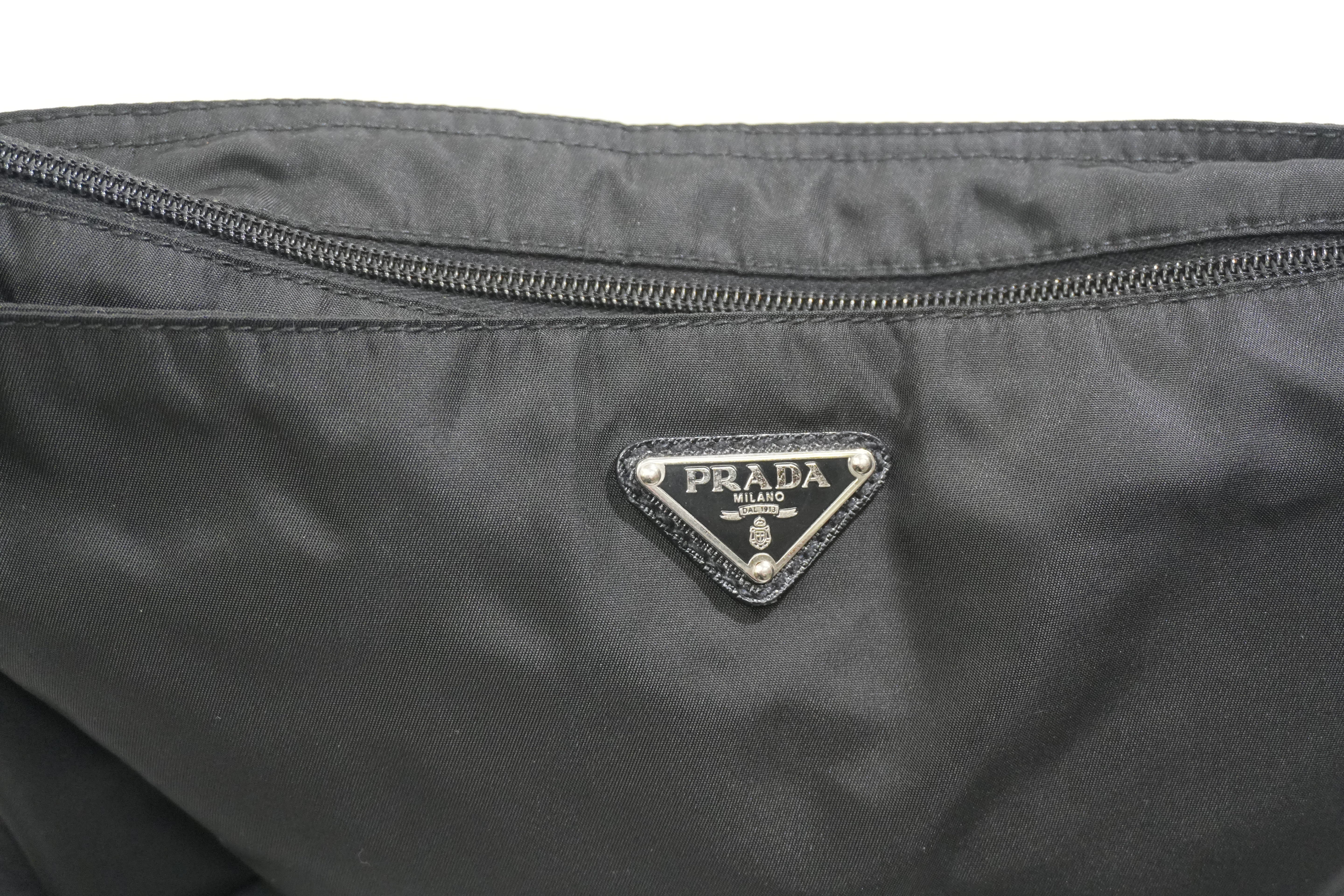 Pre-owned Prada Nylon Crossbody Bag Black