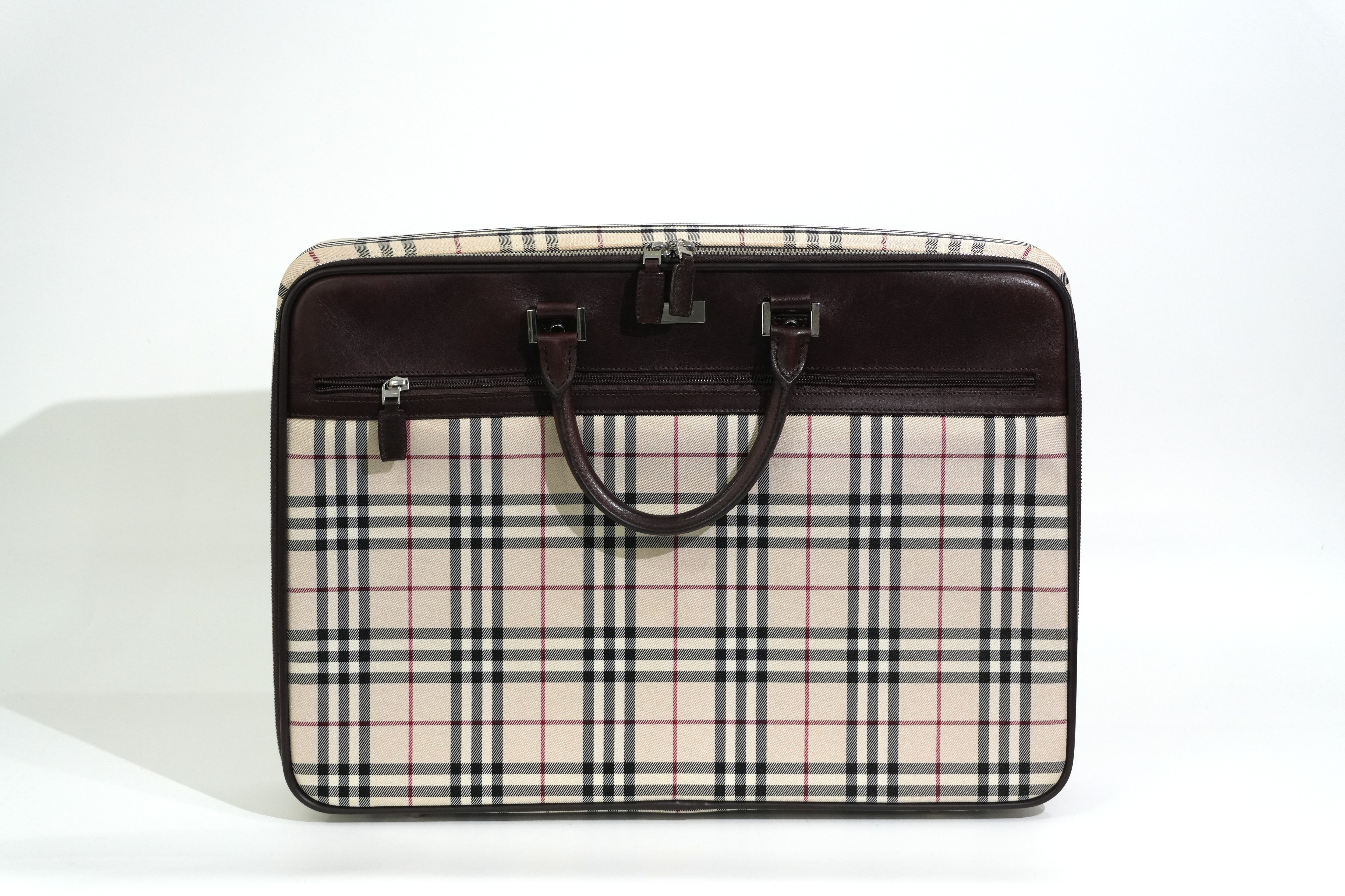 Pre-owned Burberry Nova Check Business Bag Beige