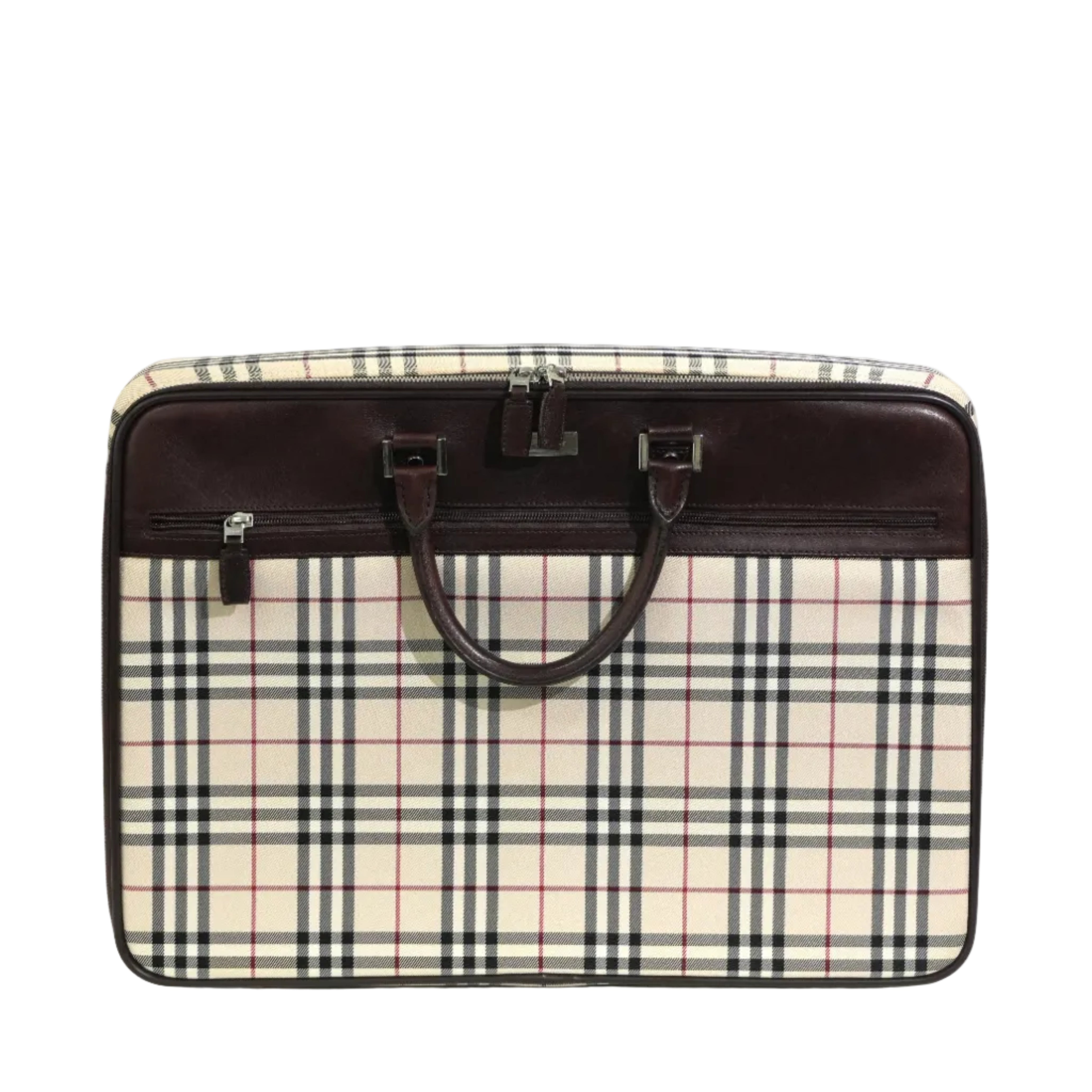 Pre-owned Burberry Nova Check Business Bag Beige