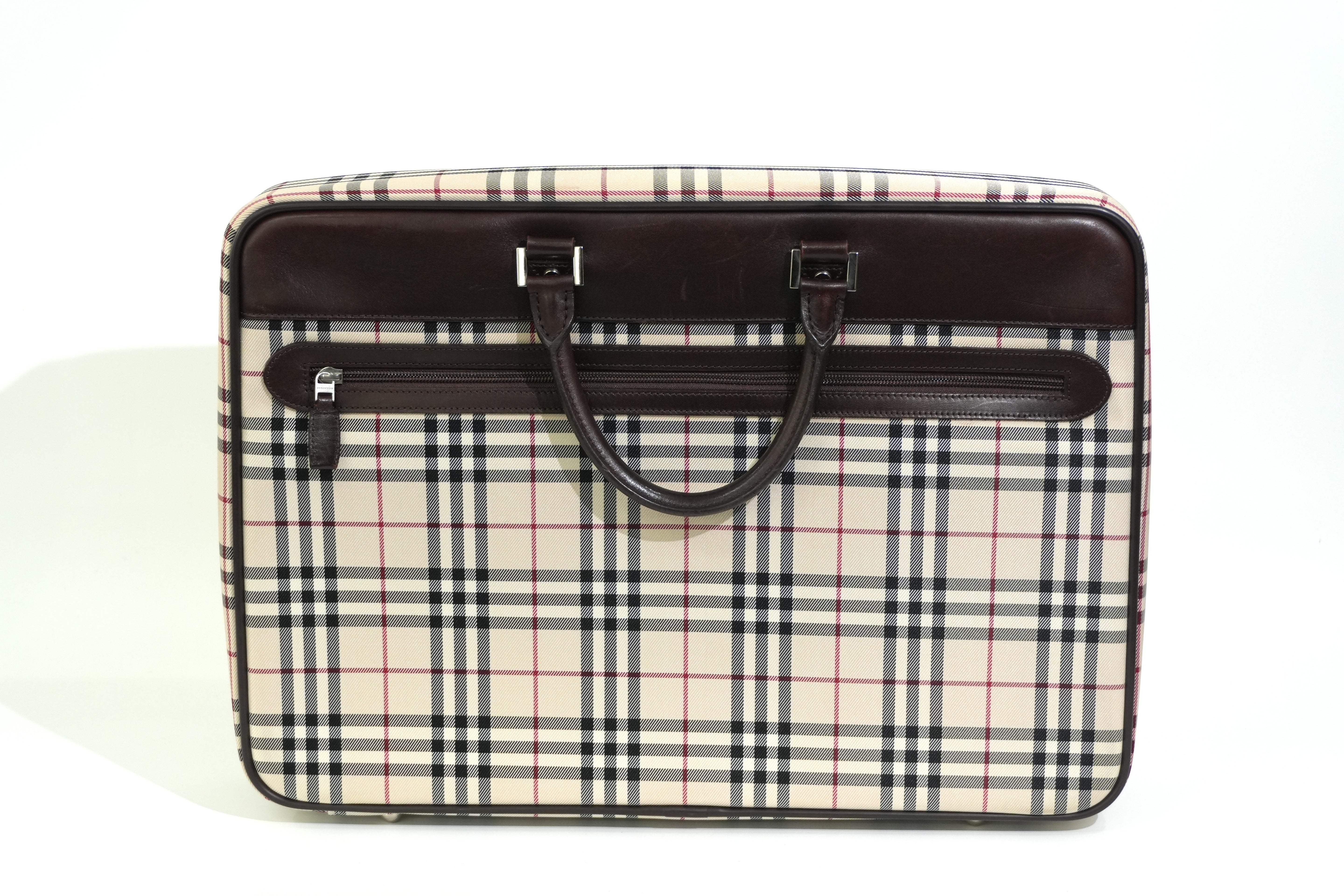 Pre-owned Burberry Nova Check Business Bag Beige