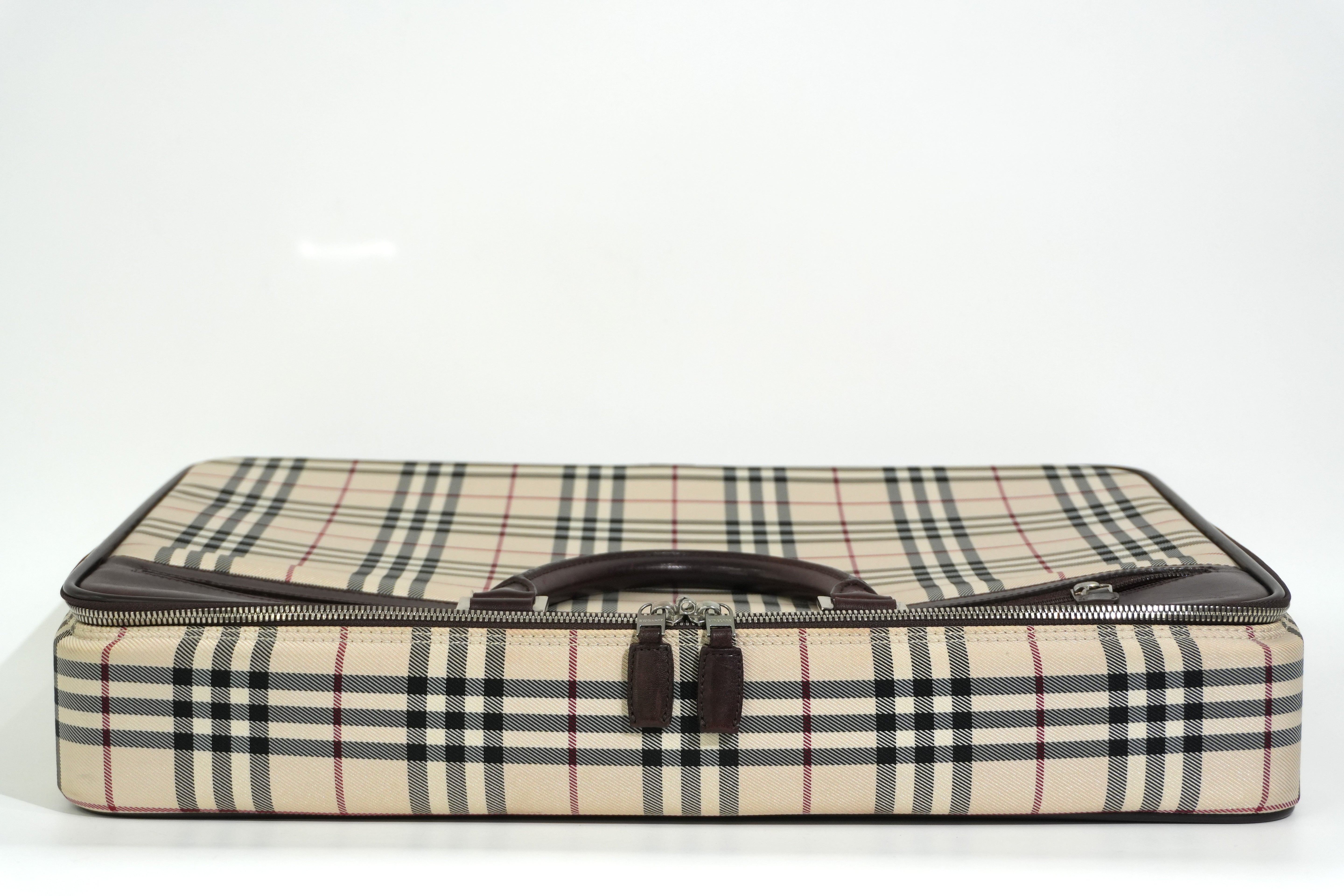 Pre-owned Burberry Nova Check Business Bag Beige