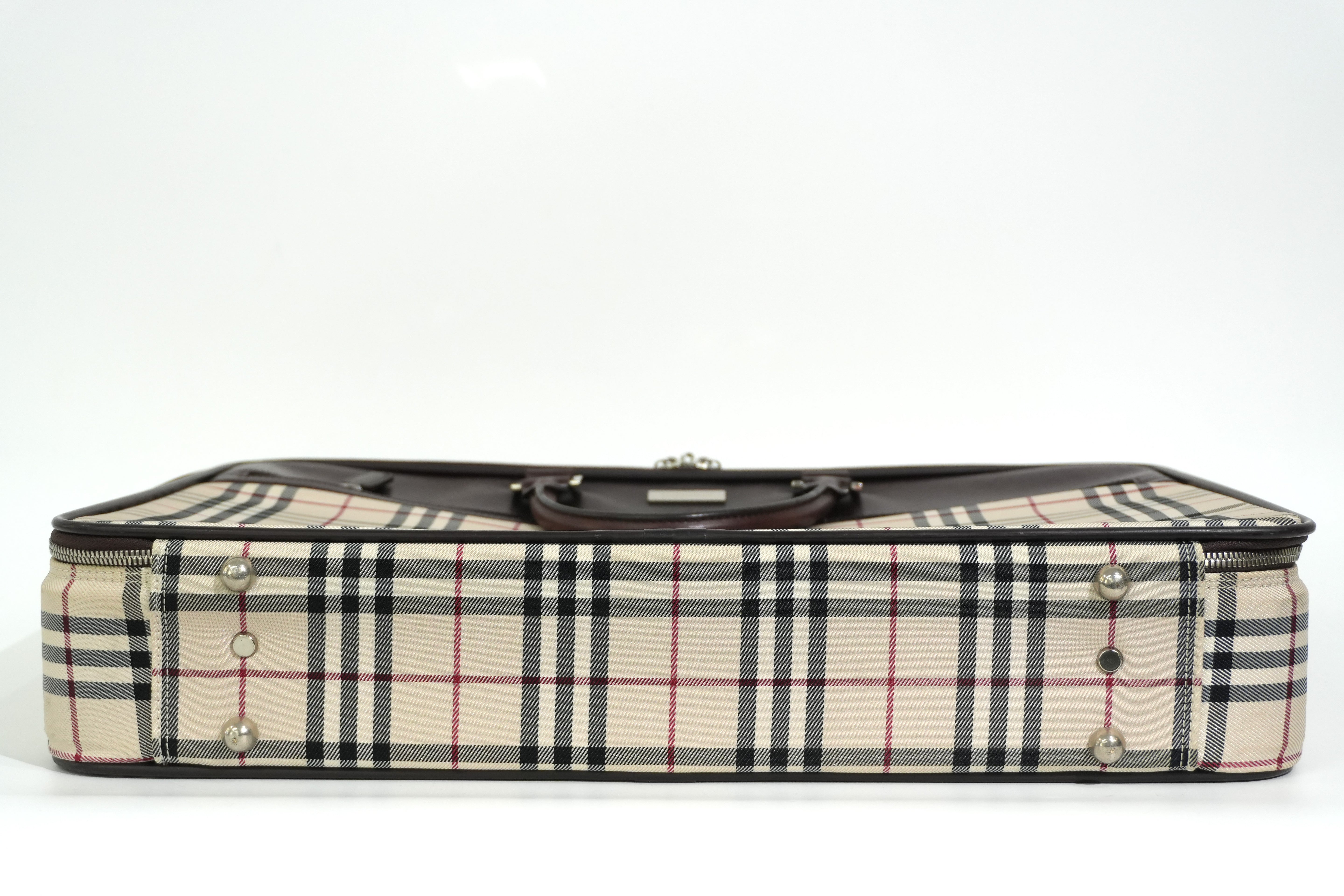 Pre-owned Burberry Nova Check Business Bag Beige
