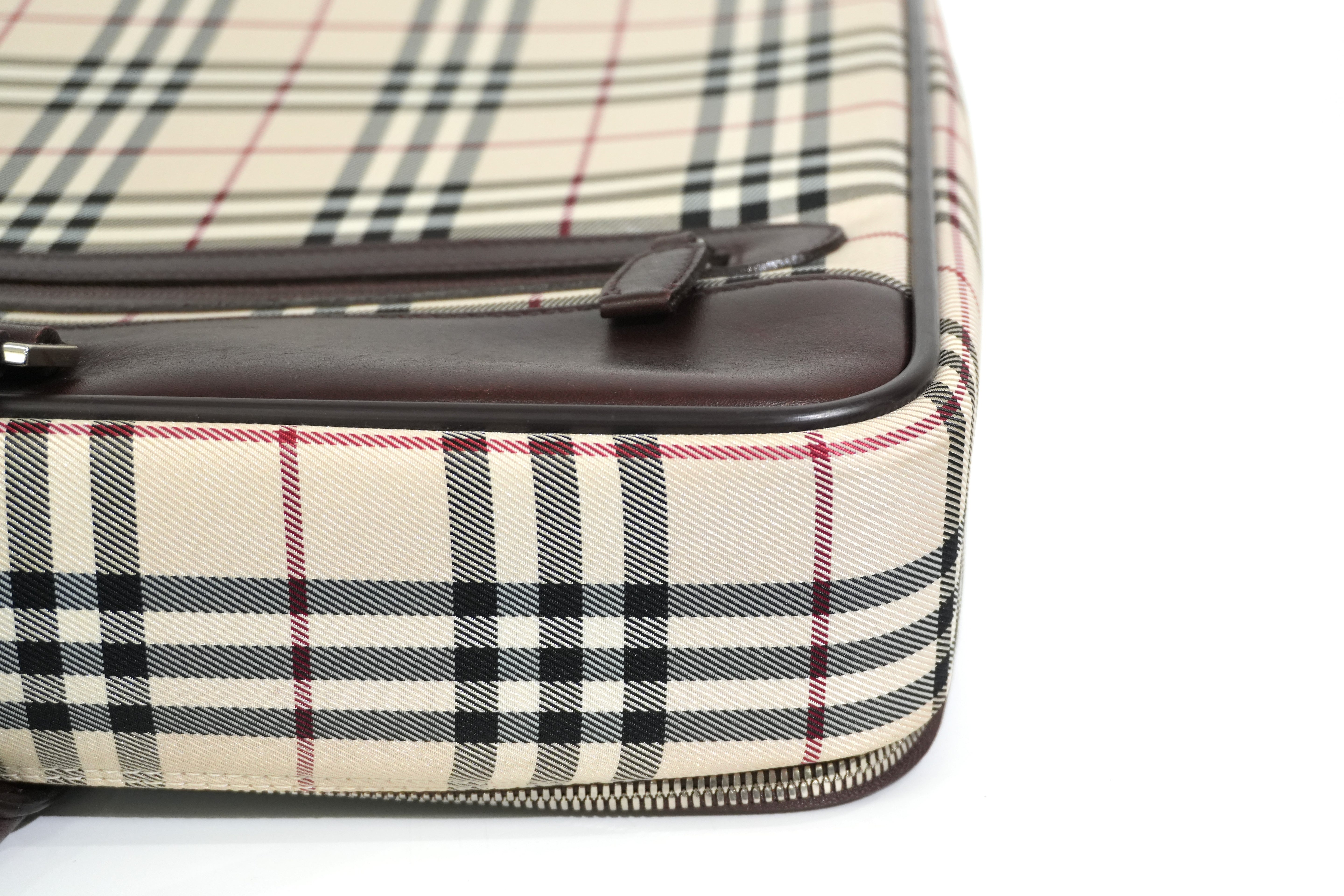 Pre-owned Burberry Nova Check Business Bag Beige