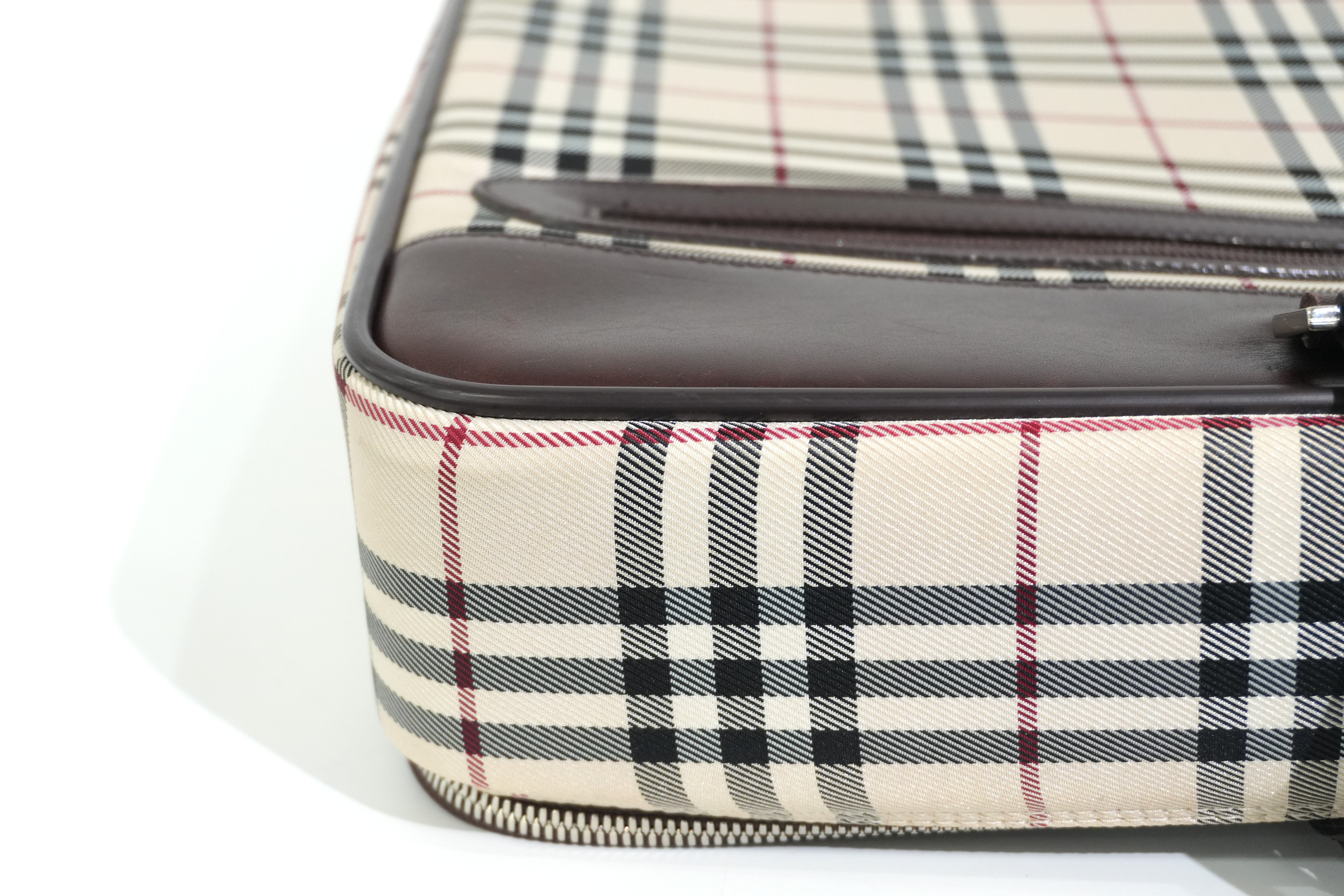 Pre-owned Burberry Nova Check Business Bag Beige