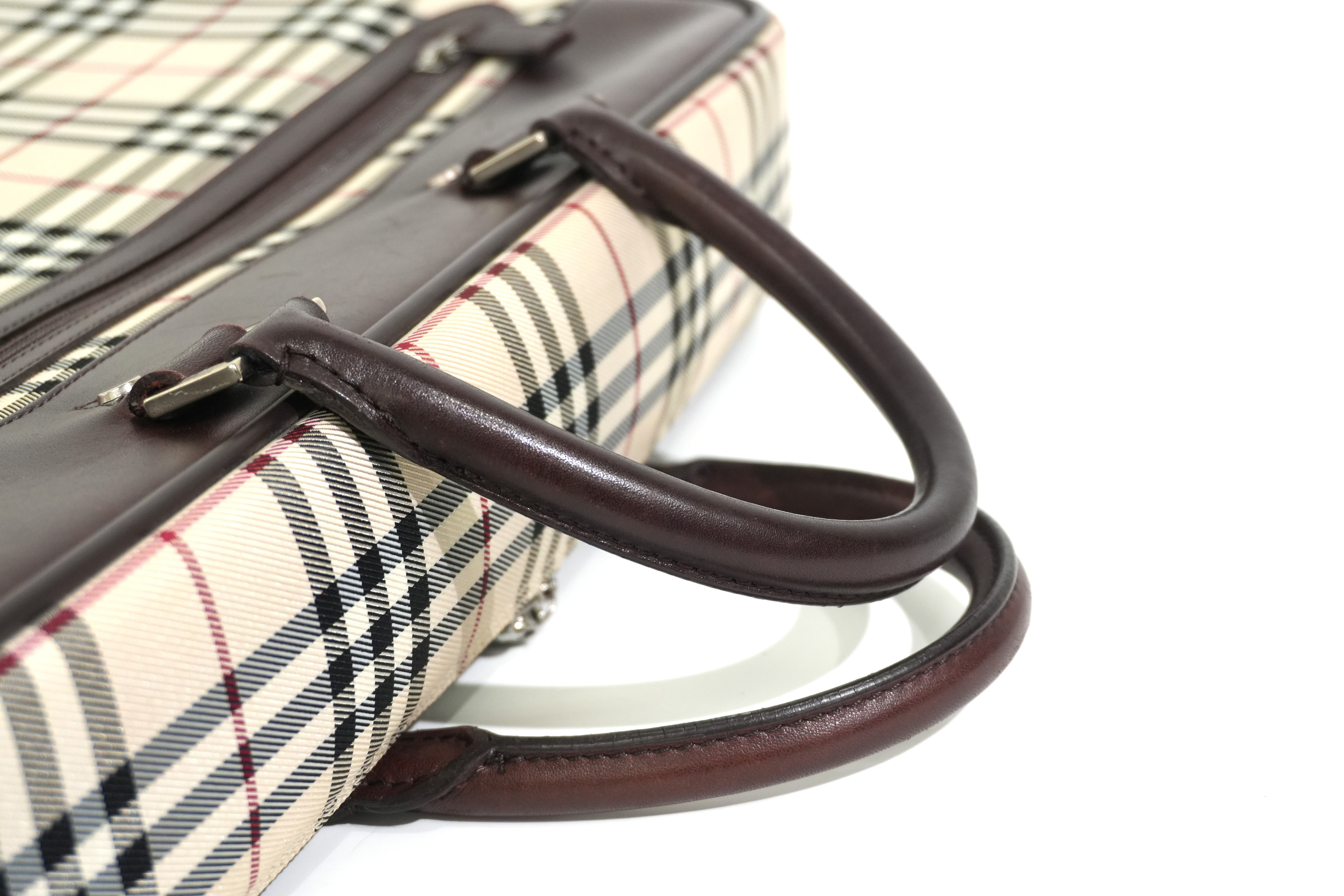 Pre-owned Burberry Nova Check Business Bag Beige