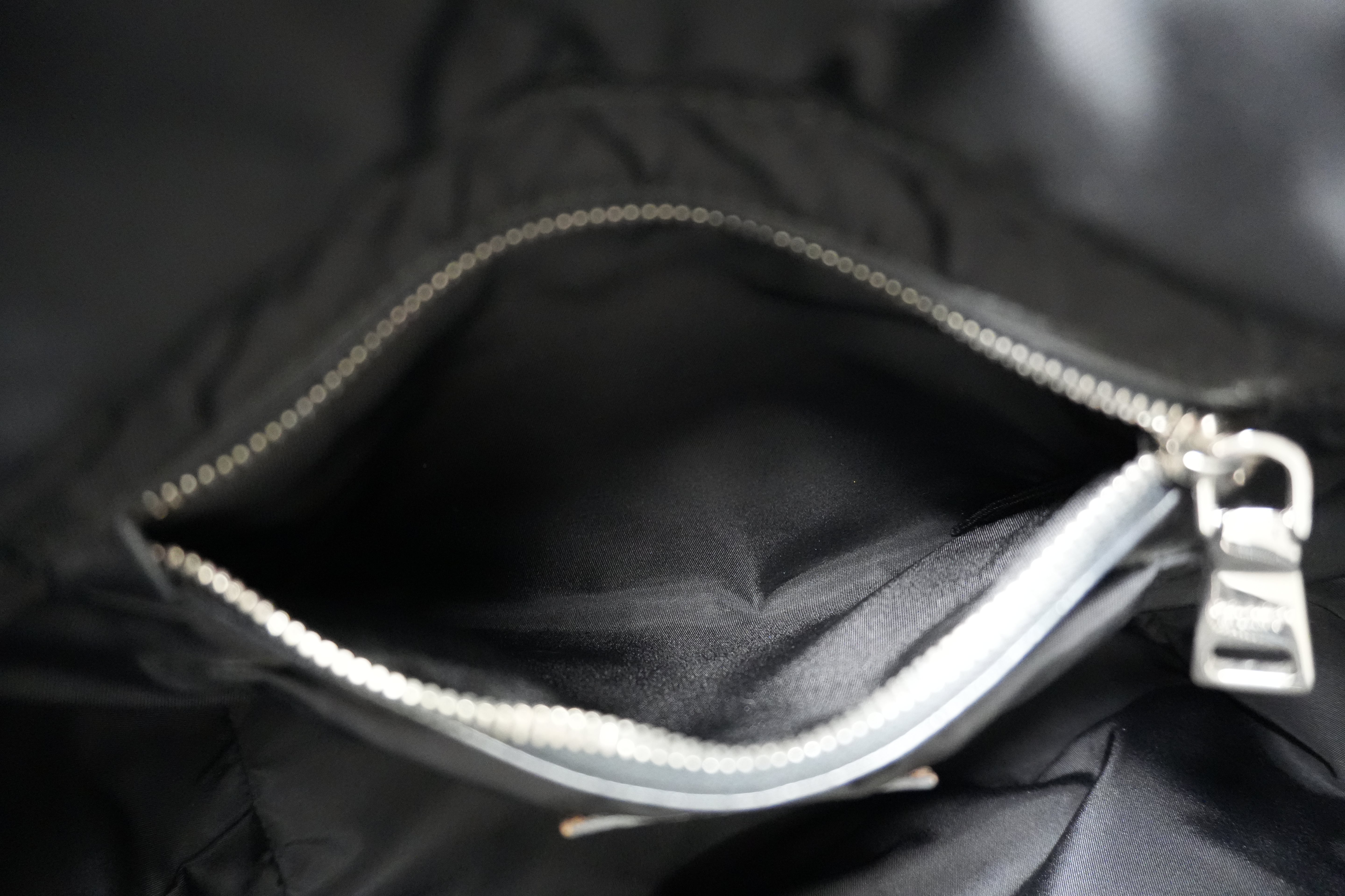 Pre-owned Prada Nylon Padded Animal Print Handbag Brown and Black