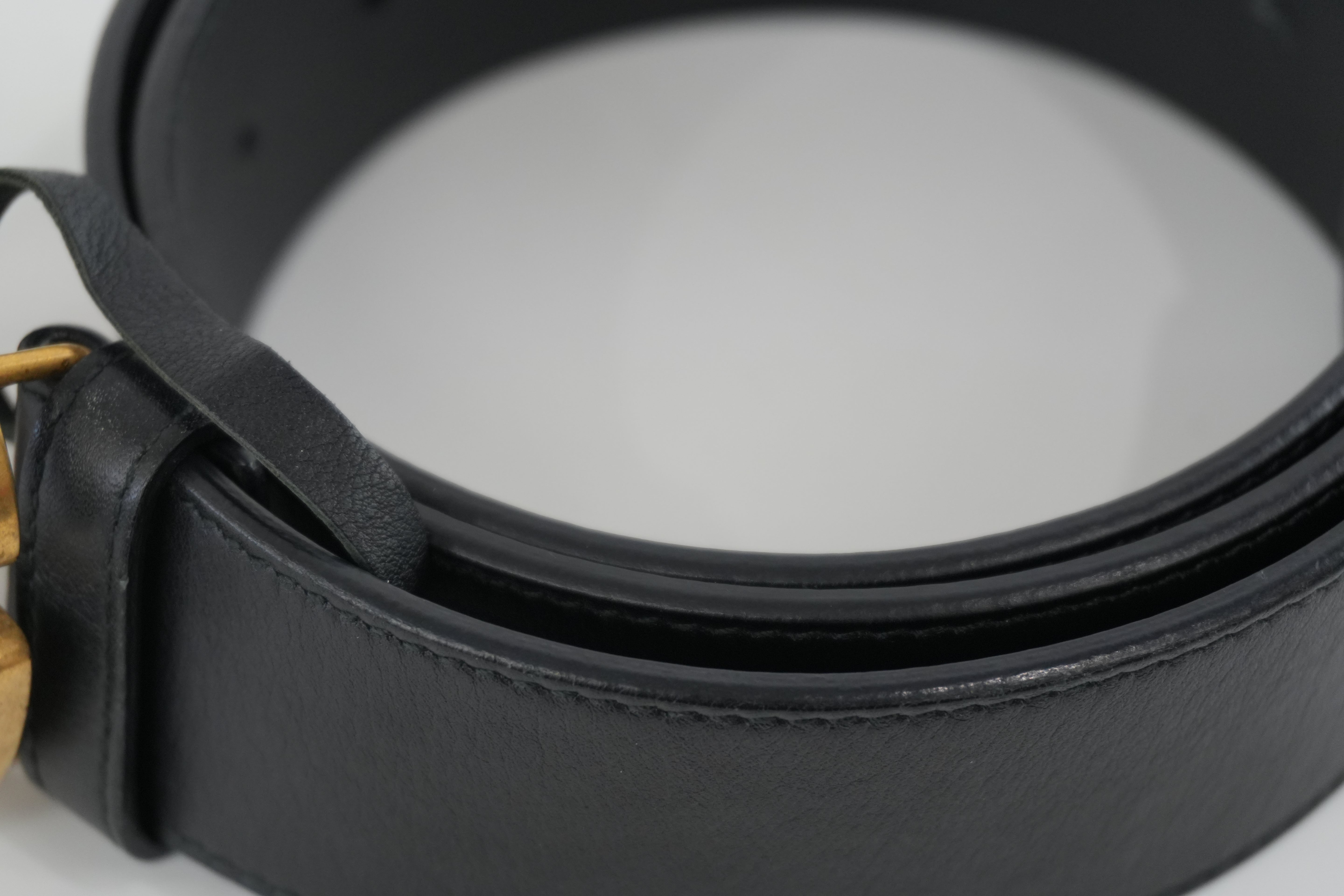 Gucci GG Marmont Belt Leather Black Used