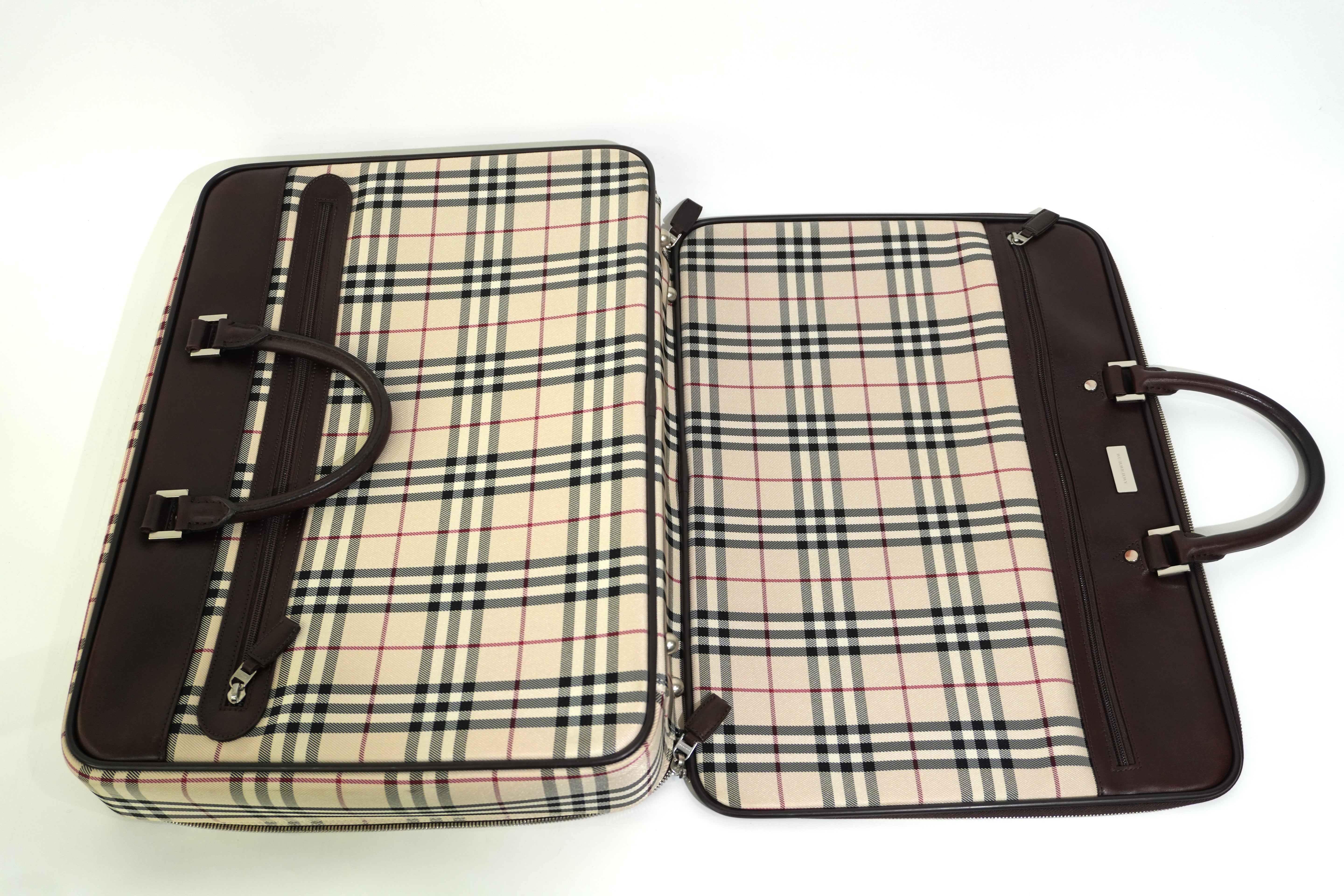 Pre-owned Burberry Nova Check Business Bag Beige