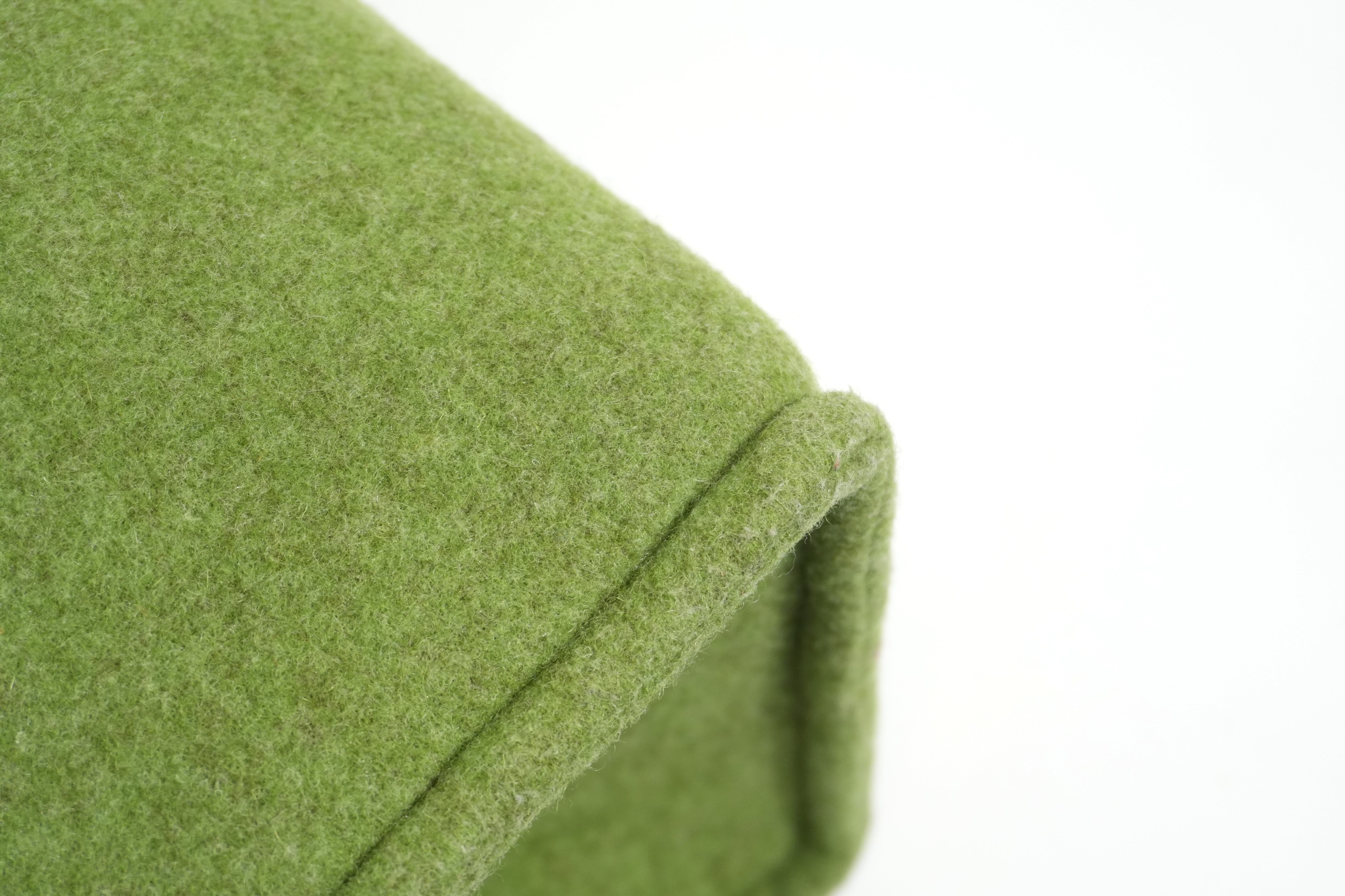 Pre-owned Fendi Wool Felt Shopping Tote Bag Green