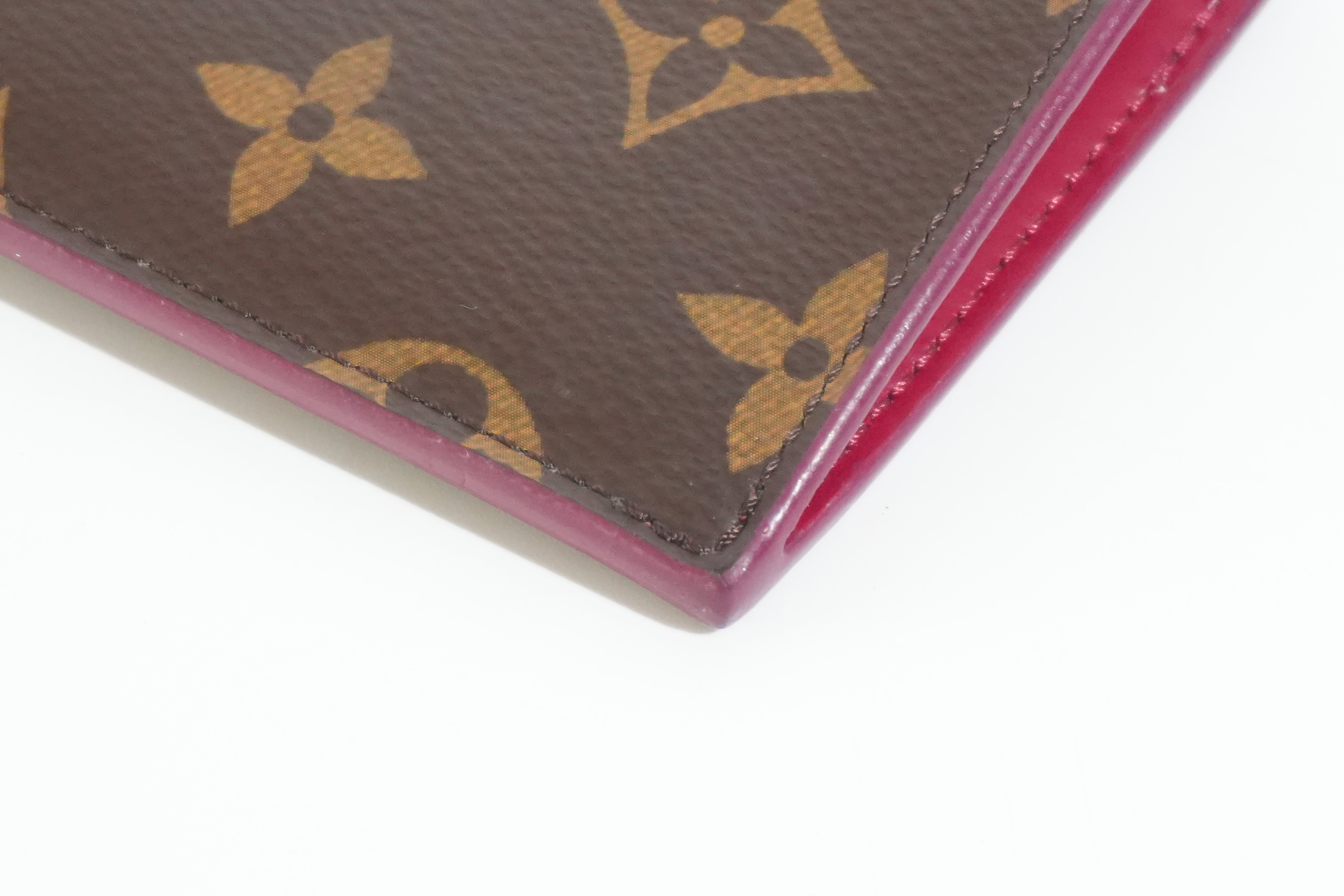 Pre-owned Louis Vuitton Monogram Zippy Card Case Pink