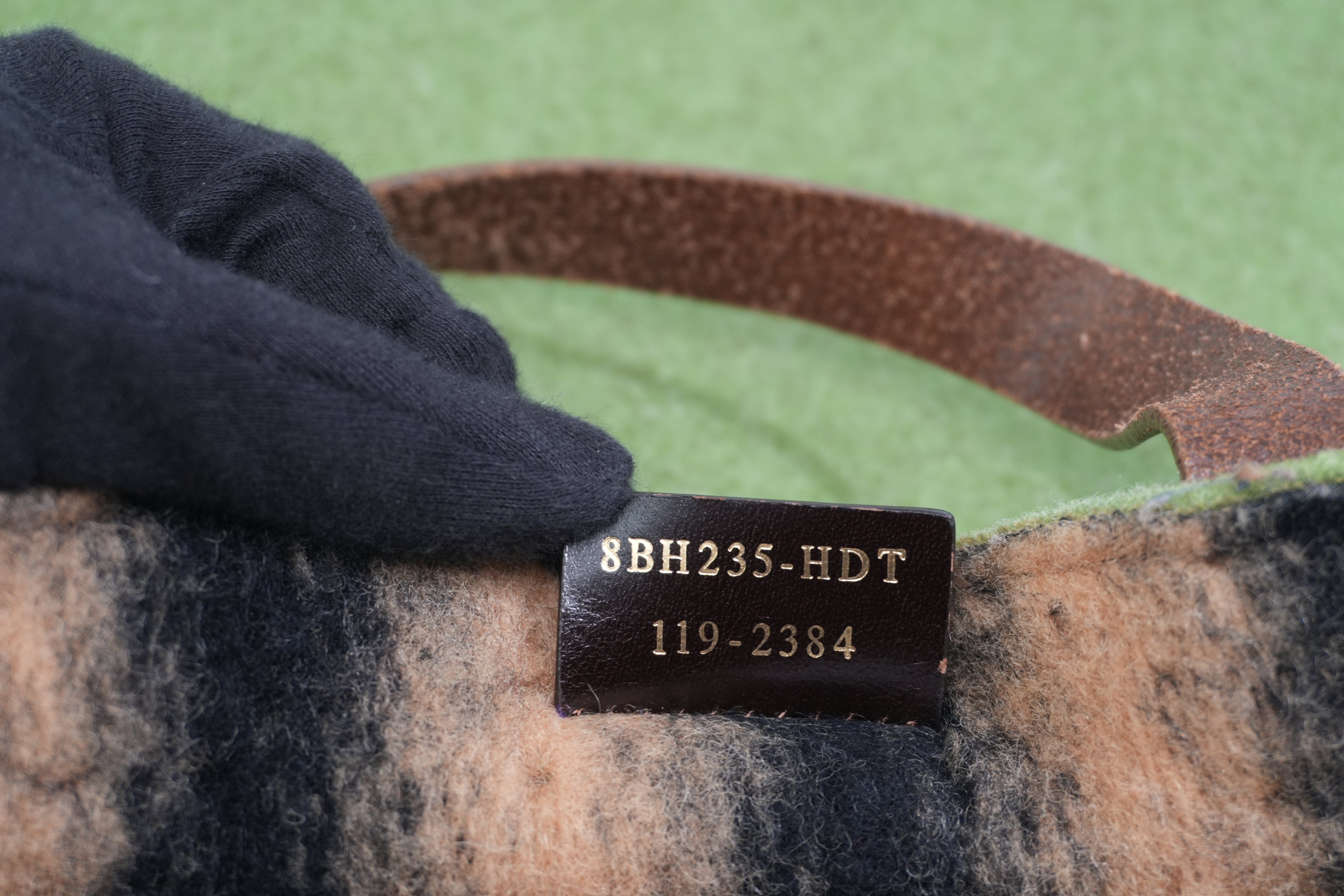 Pre-owned Fendi Wool Felt Shopping Tote Bag Green
