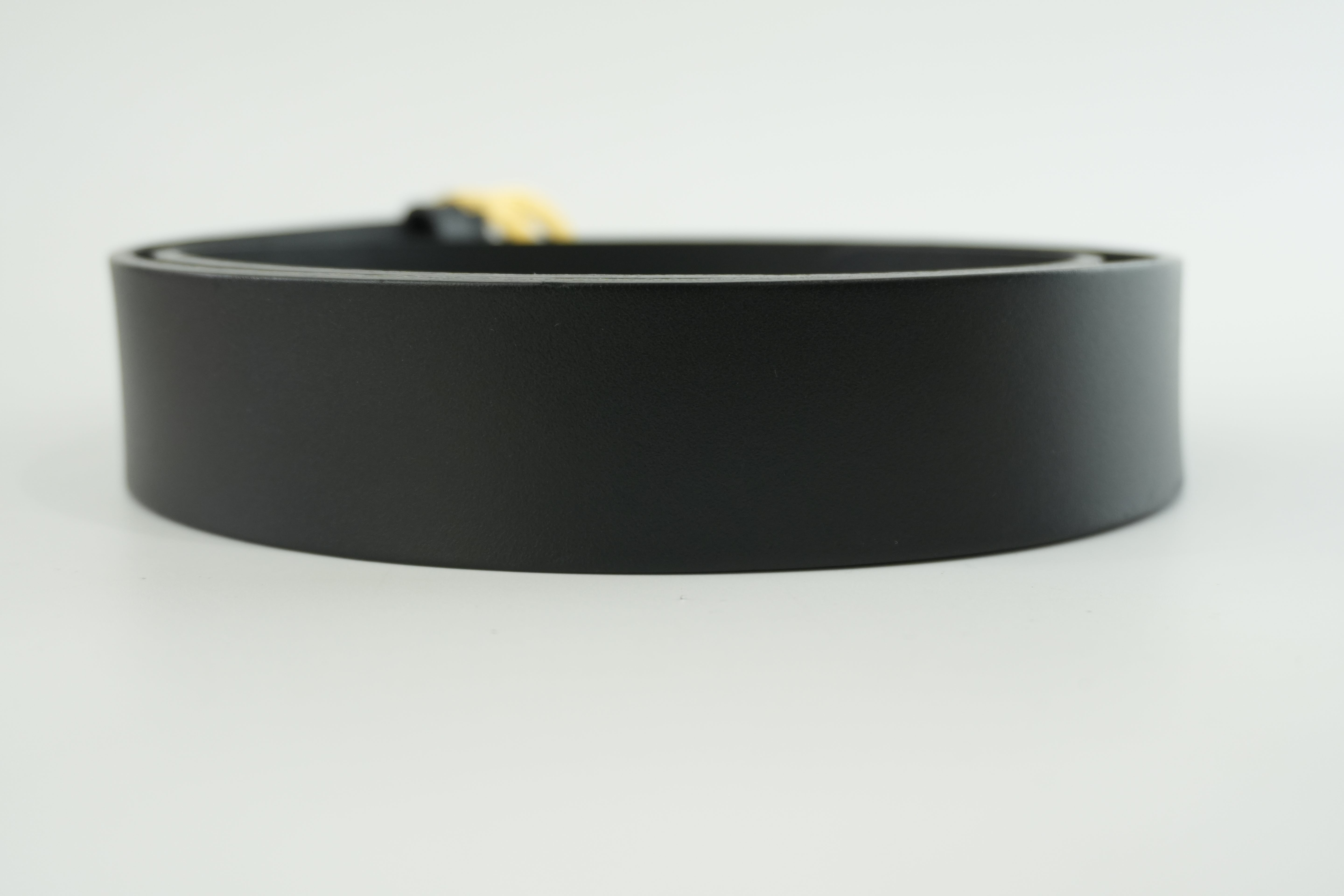 Gucci Interlocking Belt Leather Black Used