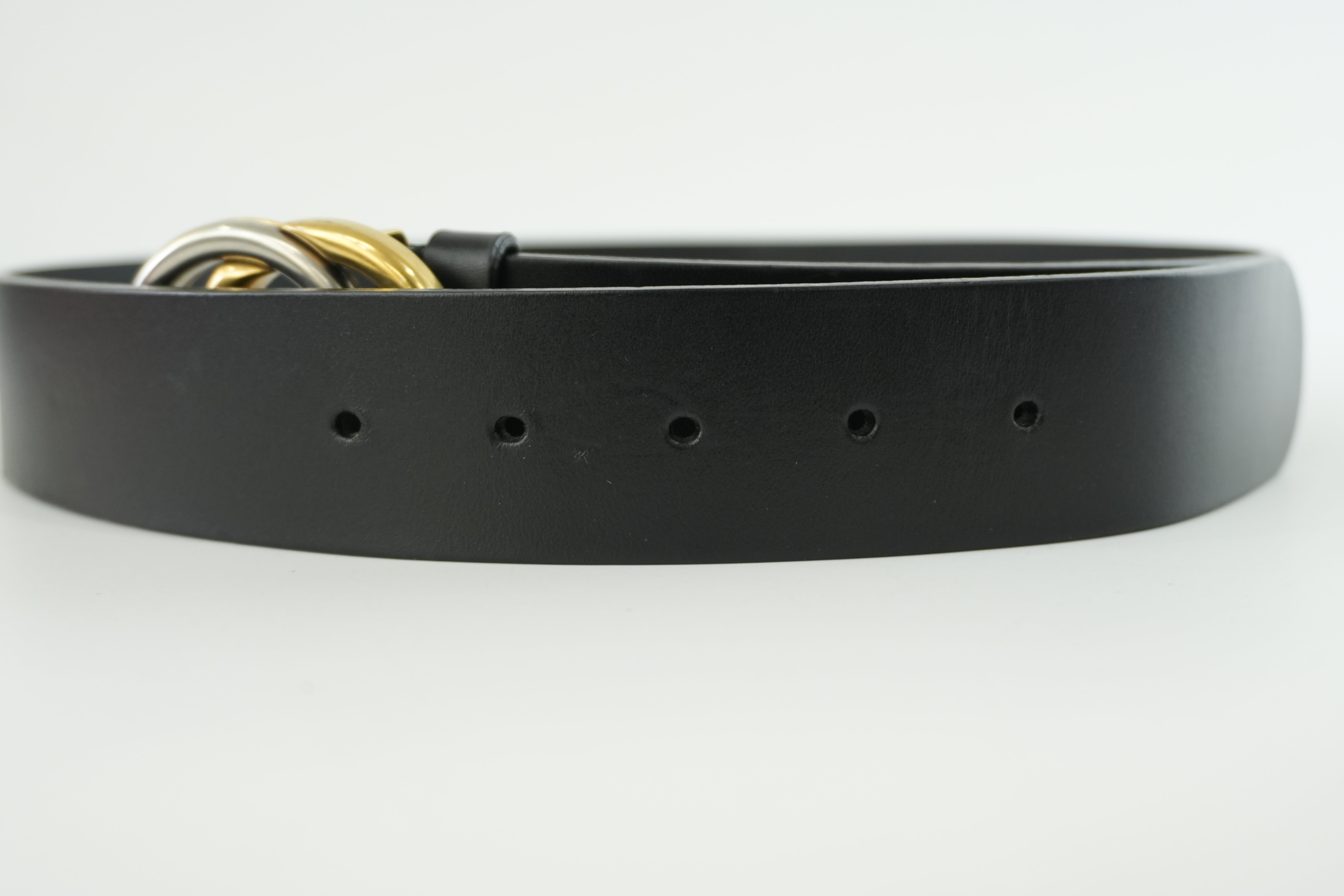 Gucci Interlocking Belt Leather Black Used