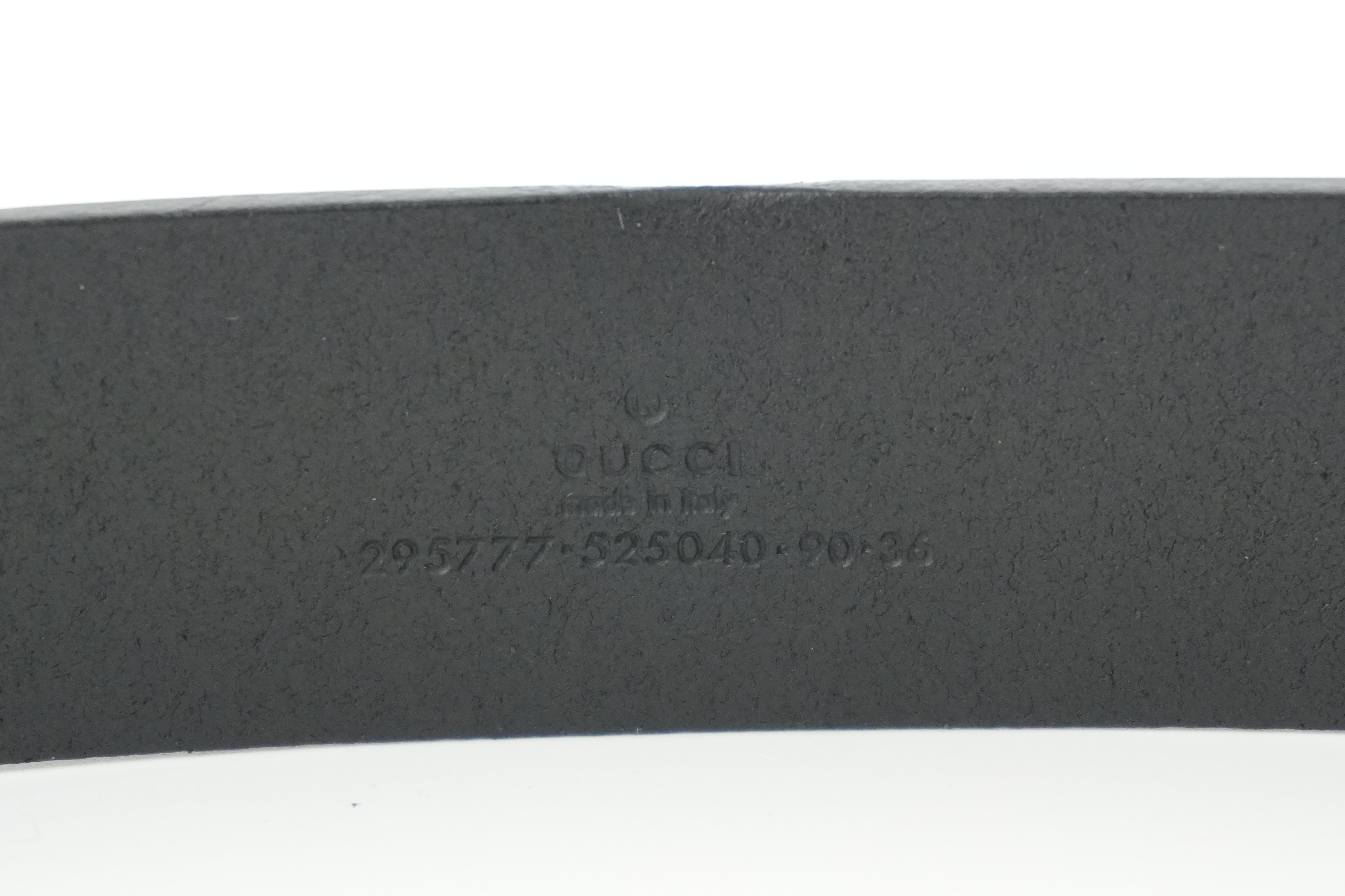 Gucci Interlocking Belt Leather Black Used