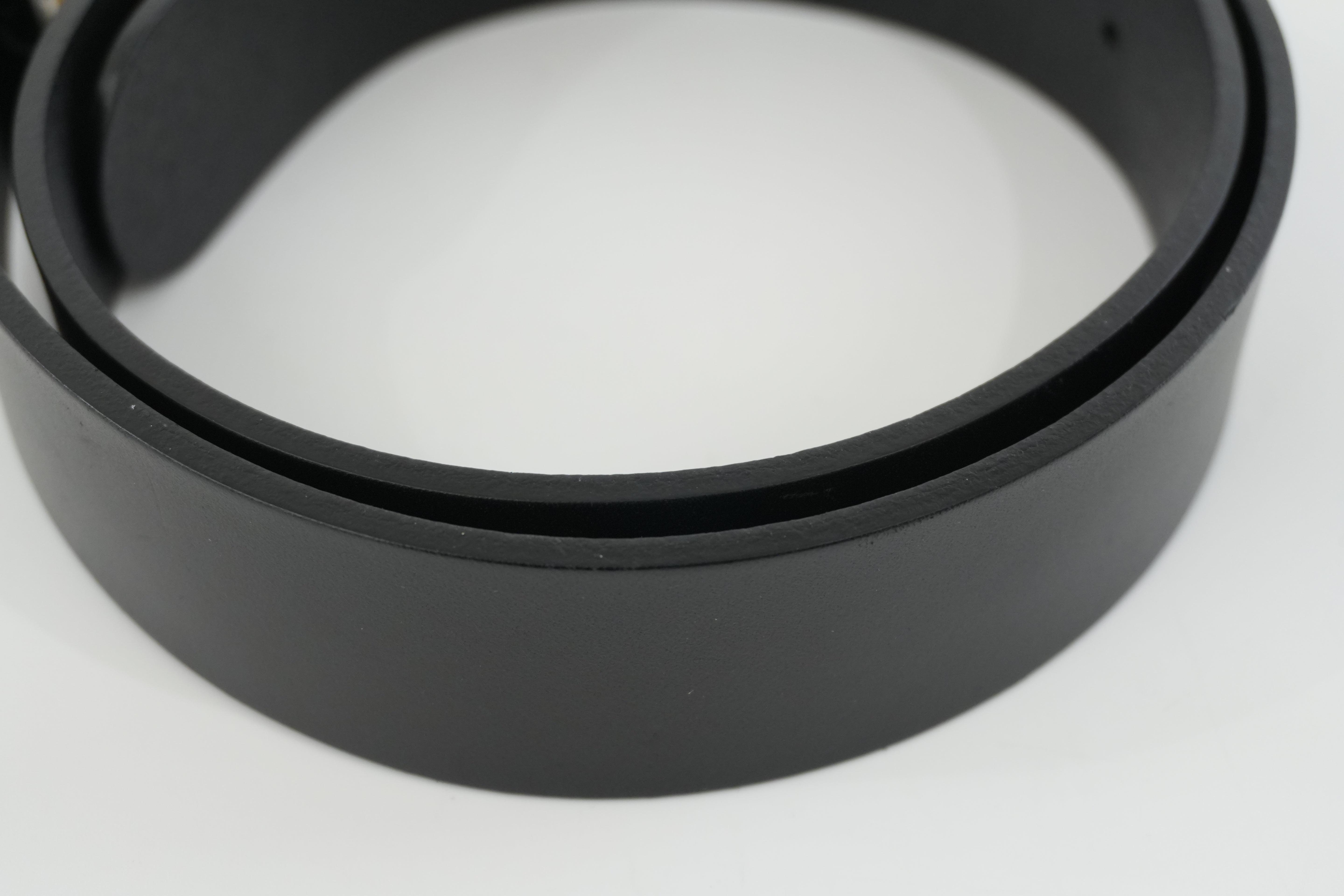 Gucci Interlocking Belt Leather Black Used