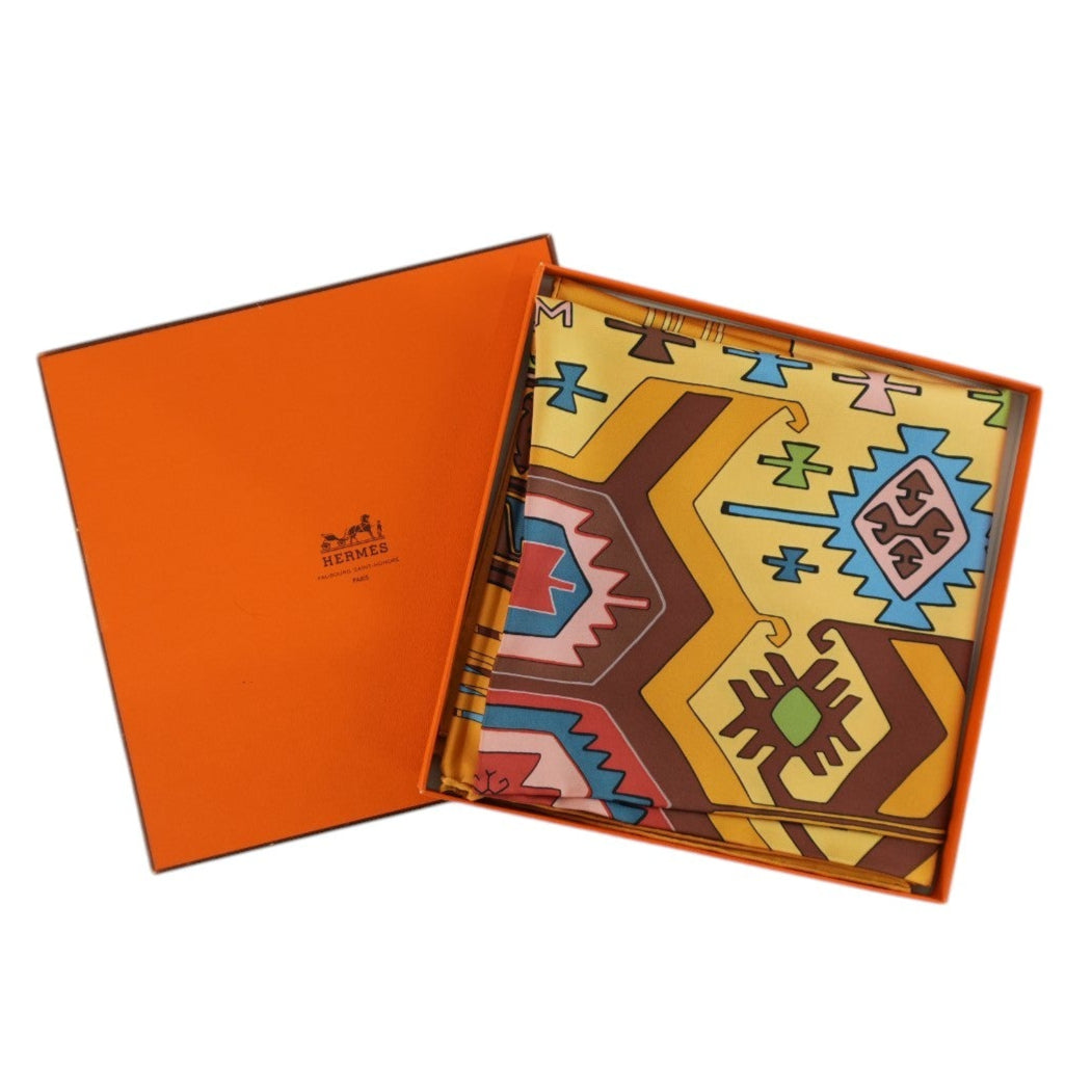 Hermes Scarf Yellow Used