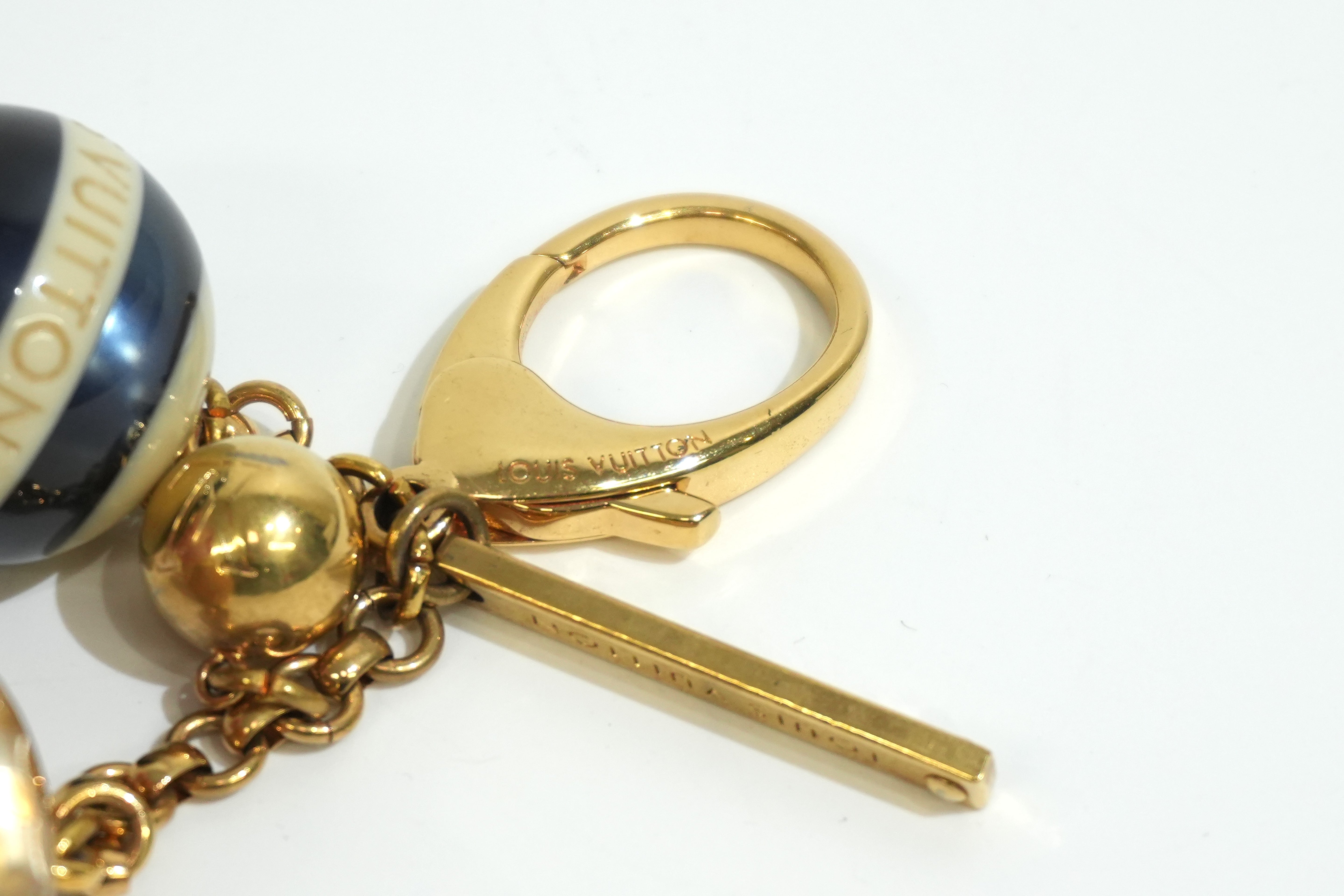 Pre-owned LV Steel Ball Bag Charm Gold tone