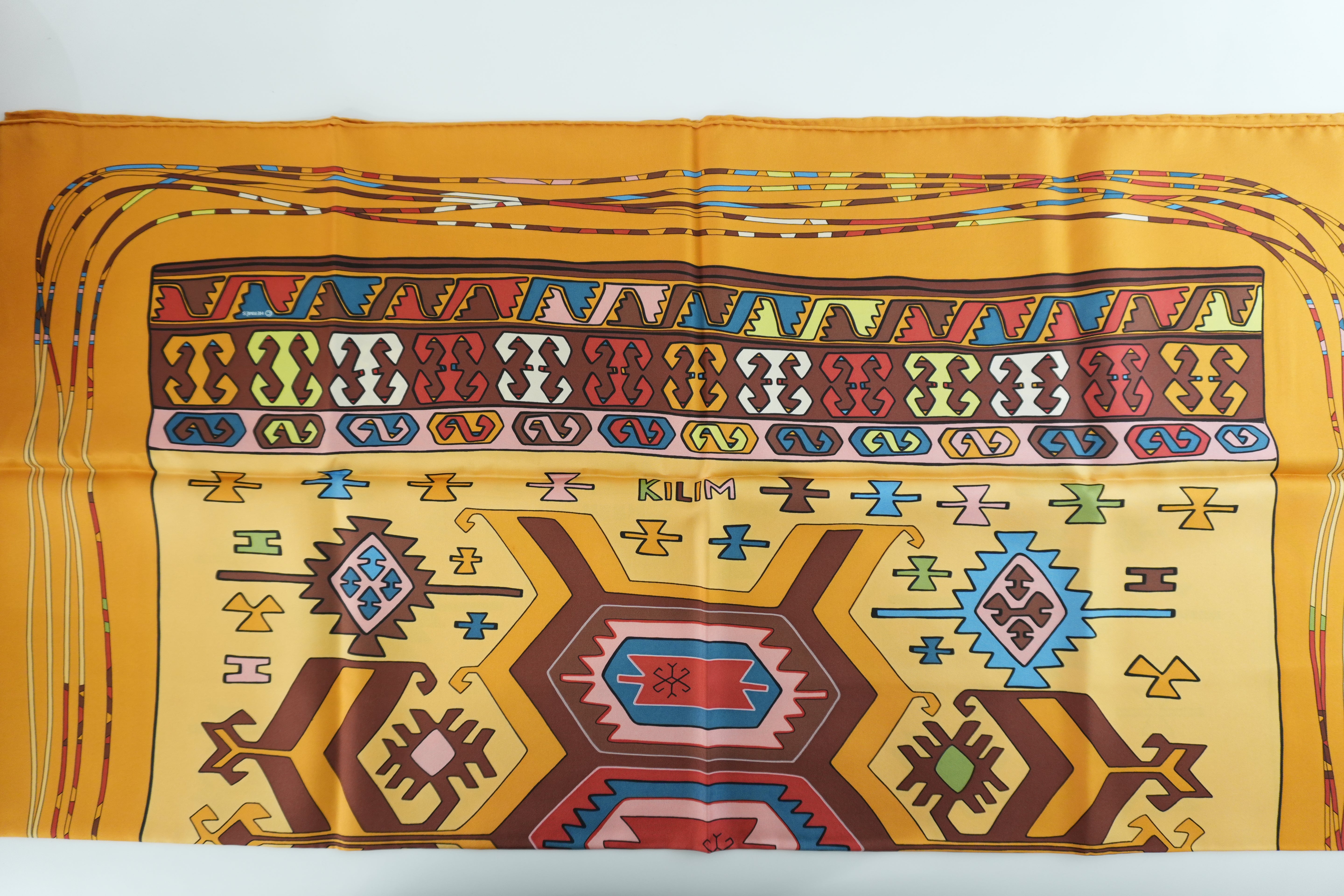 Hermes Scarf Yellow Used