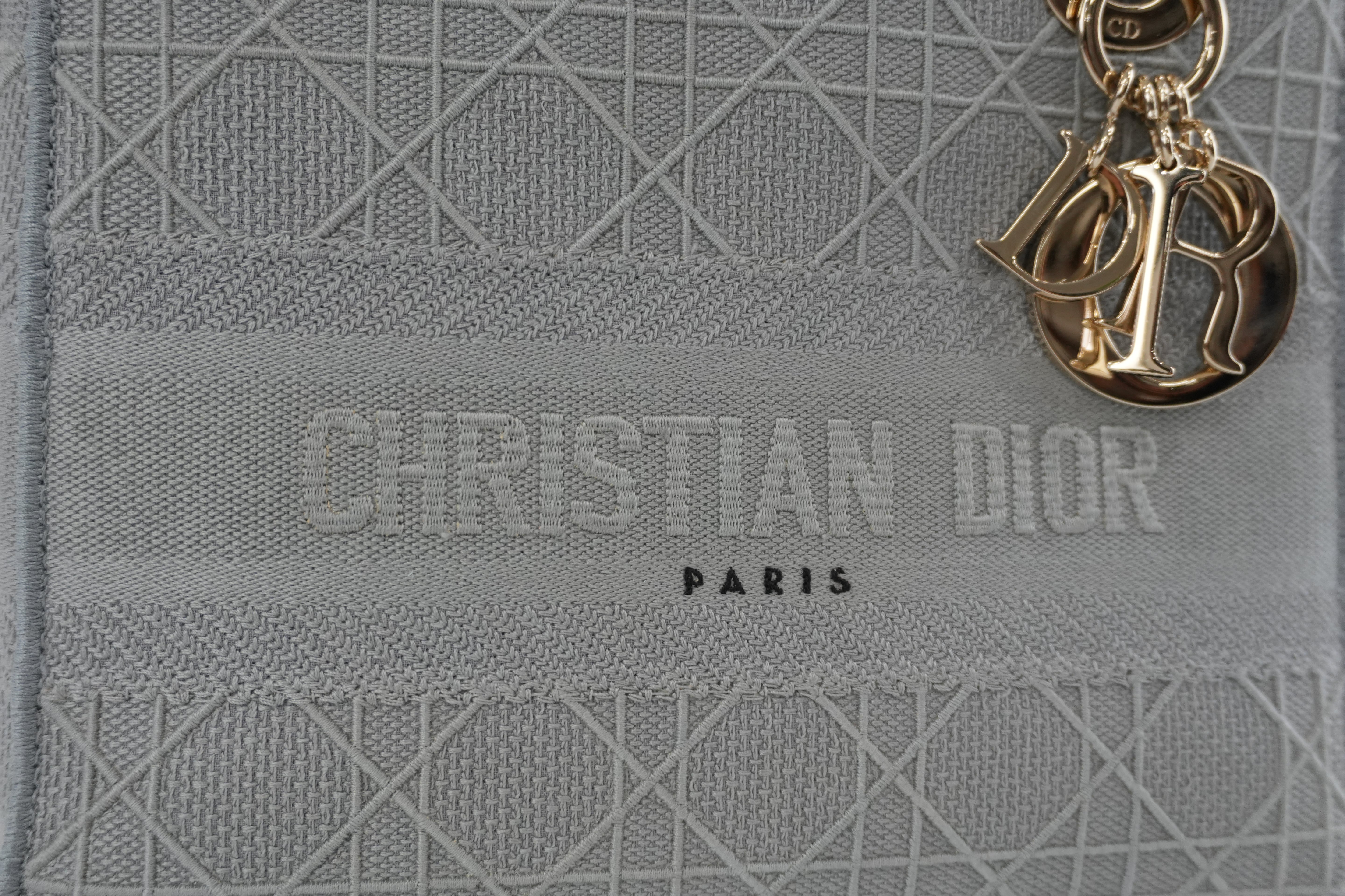 Christian Dior Lady D Light Gray Shoulder Strap Used