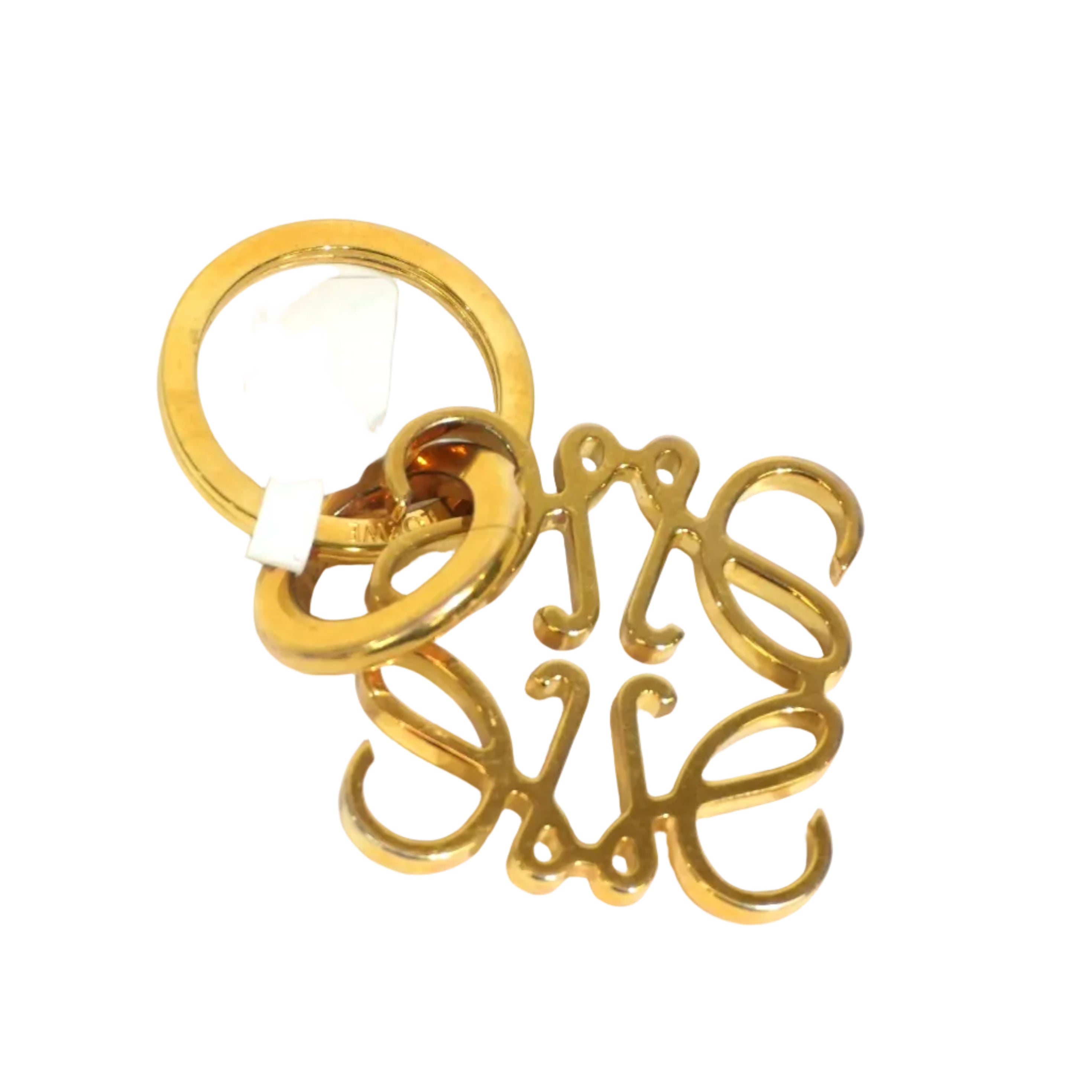 Pre-owned Loewe Anagram Key Ring Gold-plated